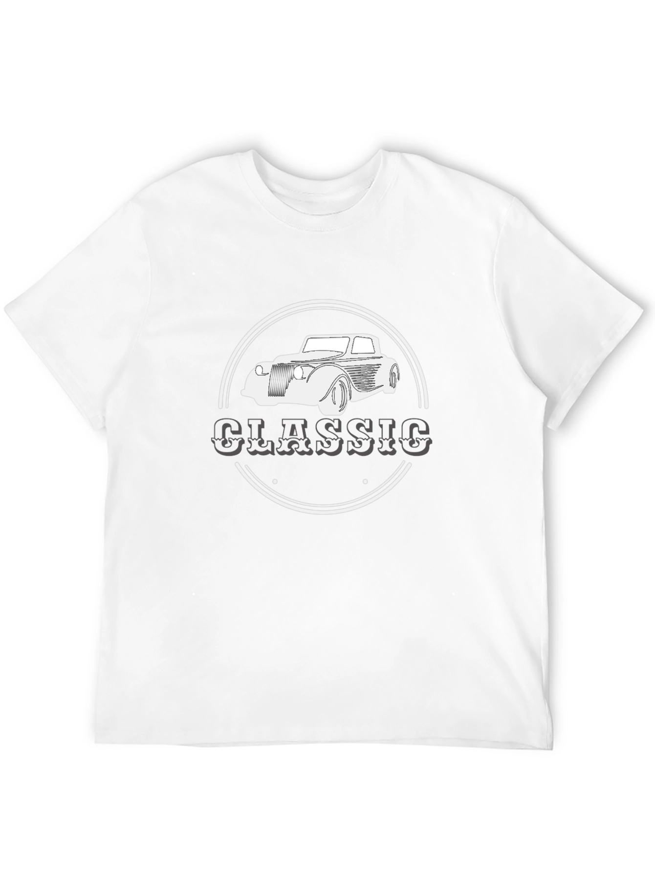 Classic Car Graphic Tee - Retro Style Black T-Shirt