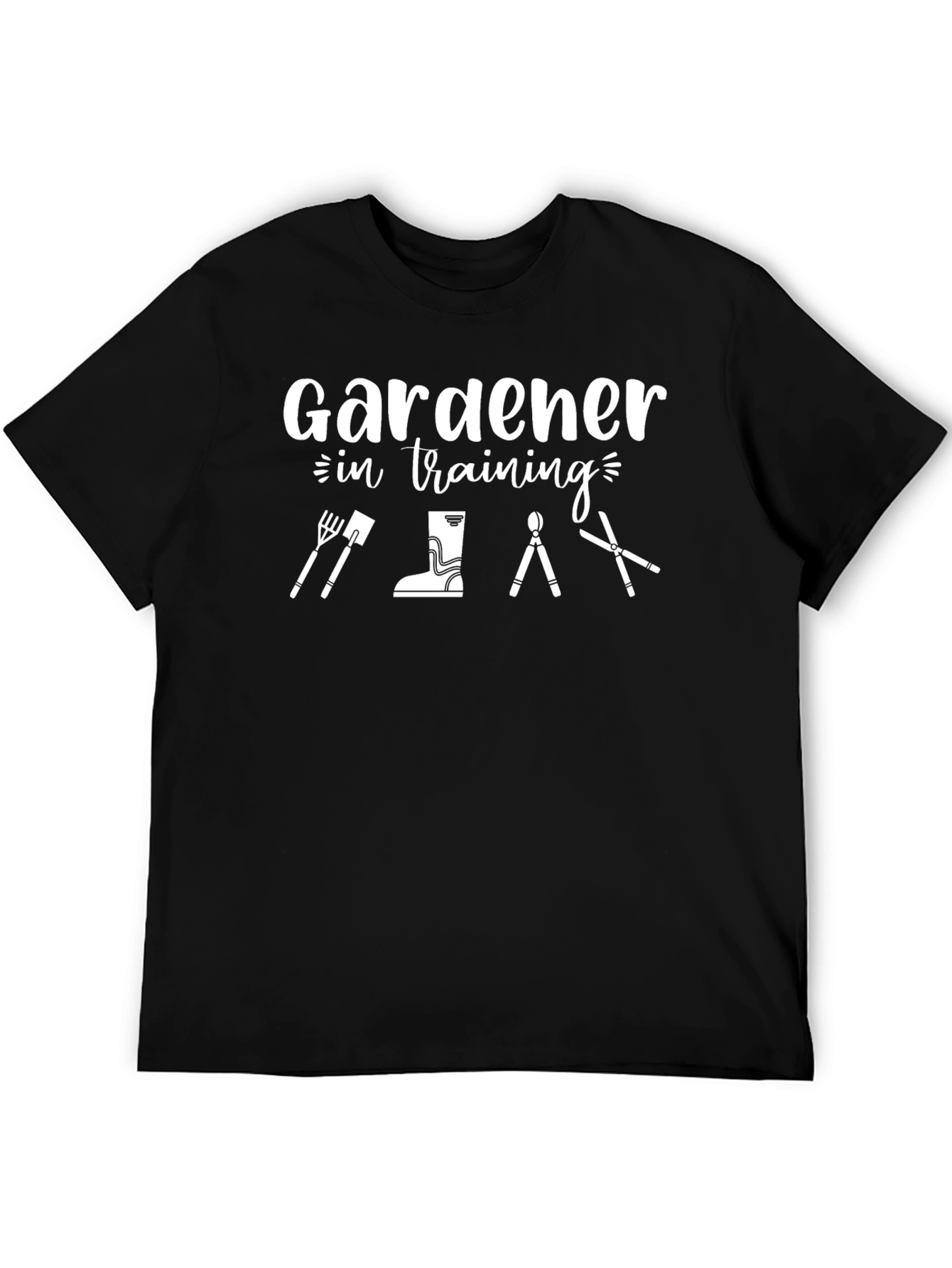 Gardener in Training T-Shirt - Black Cotton Blend