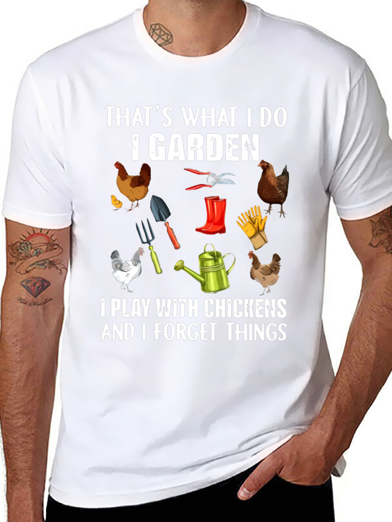 Gardening & Chicken Lover T-Shirt