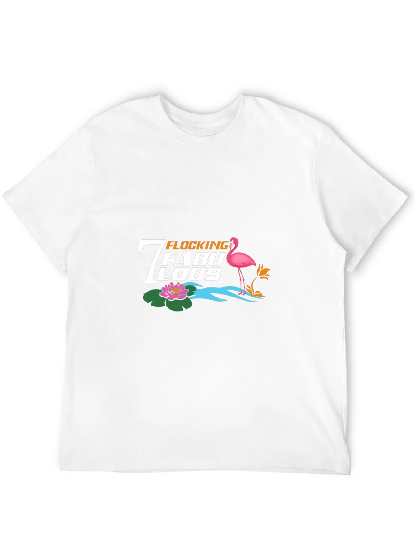 Flocking Fabulous Flamingo Graphic Tee - Black
