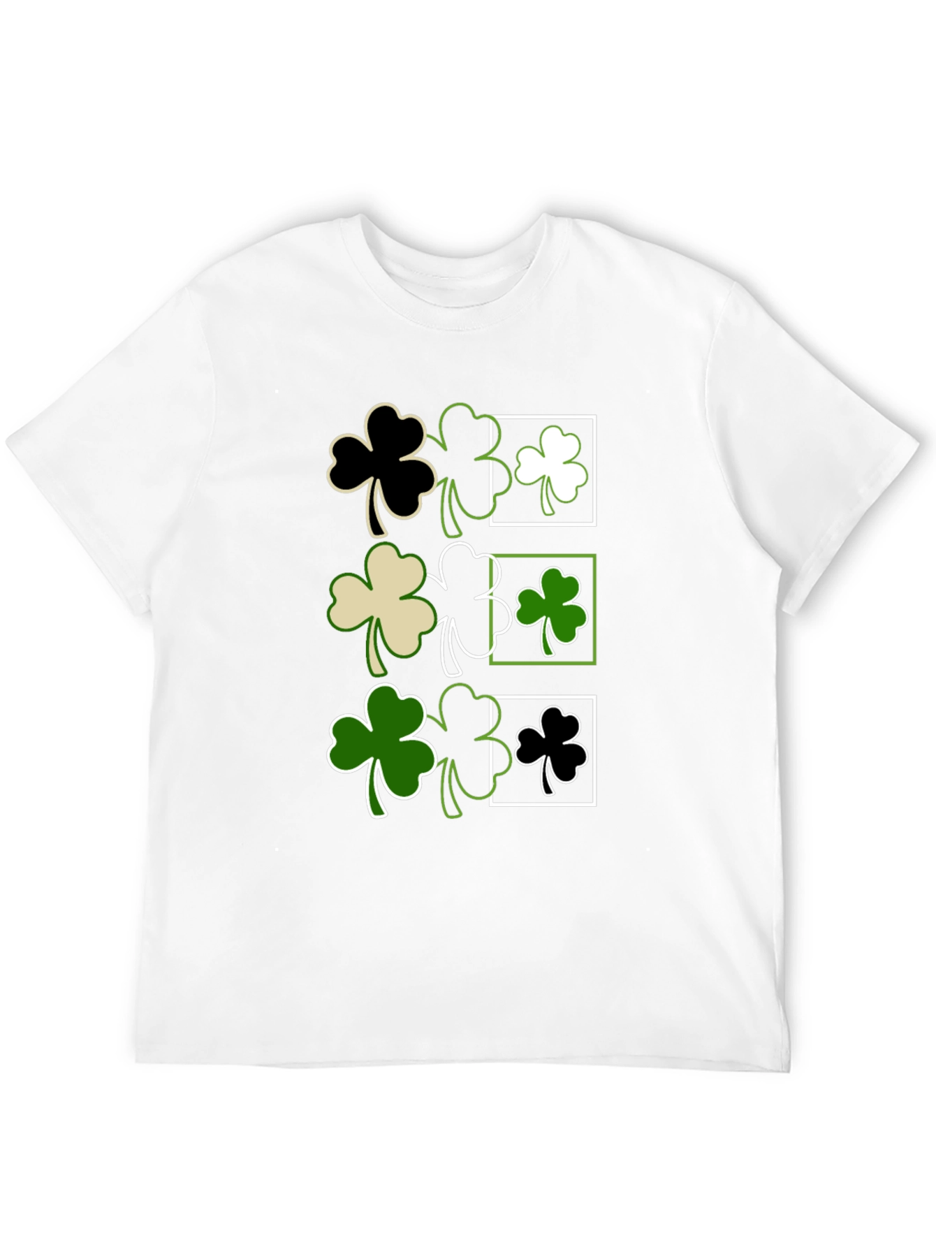 St. Patricks Day Clover T-Shirt - Black