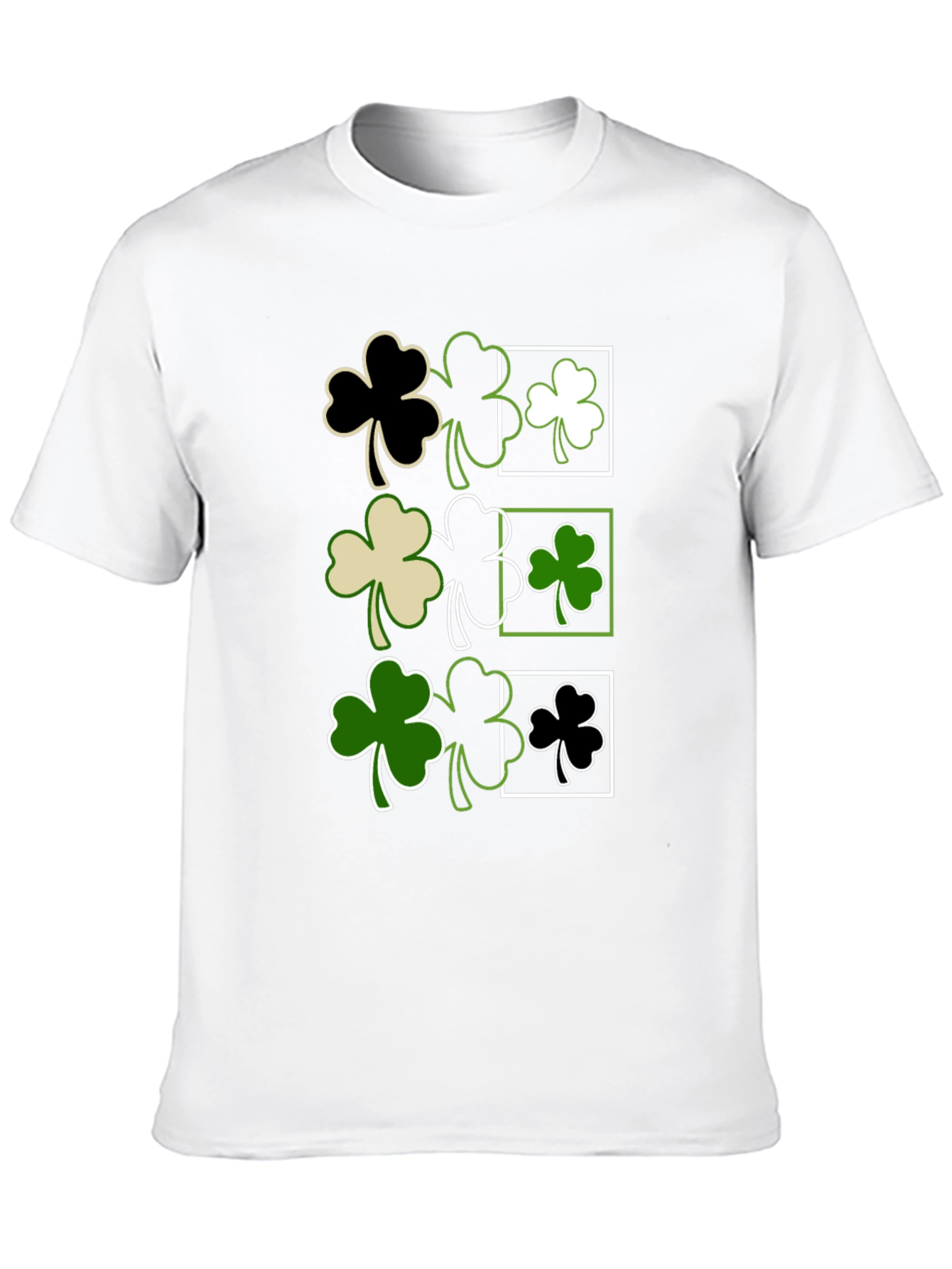 St. Patricks Day Clover T-Shirt - Black