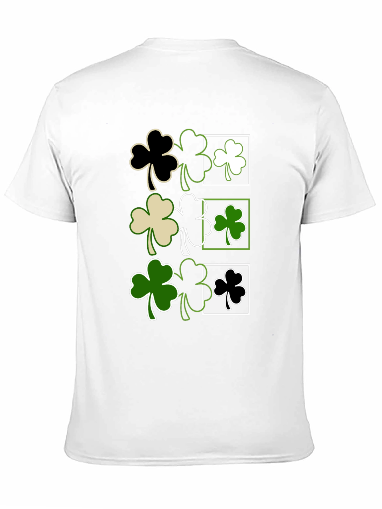 St. Patricks Day Clover T-Shirt - Black