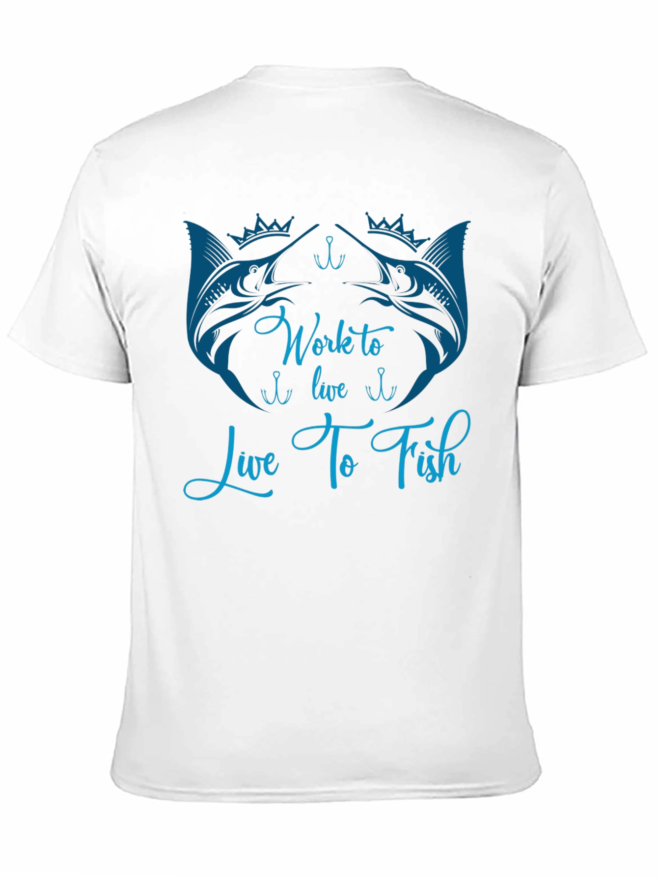 Work to Live Live to Fish Black T-Shirt