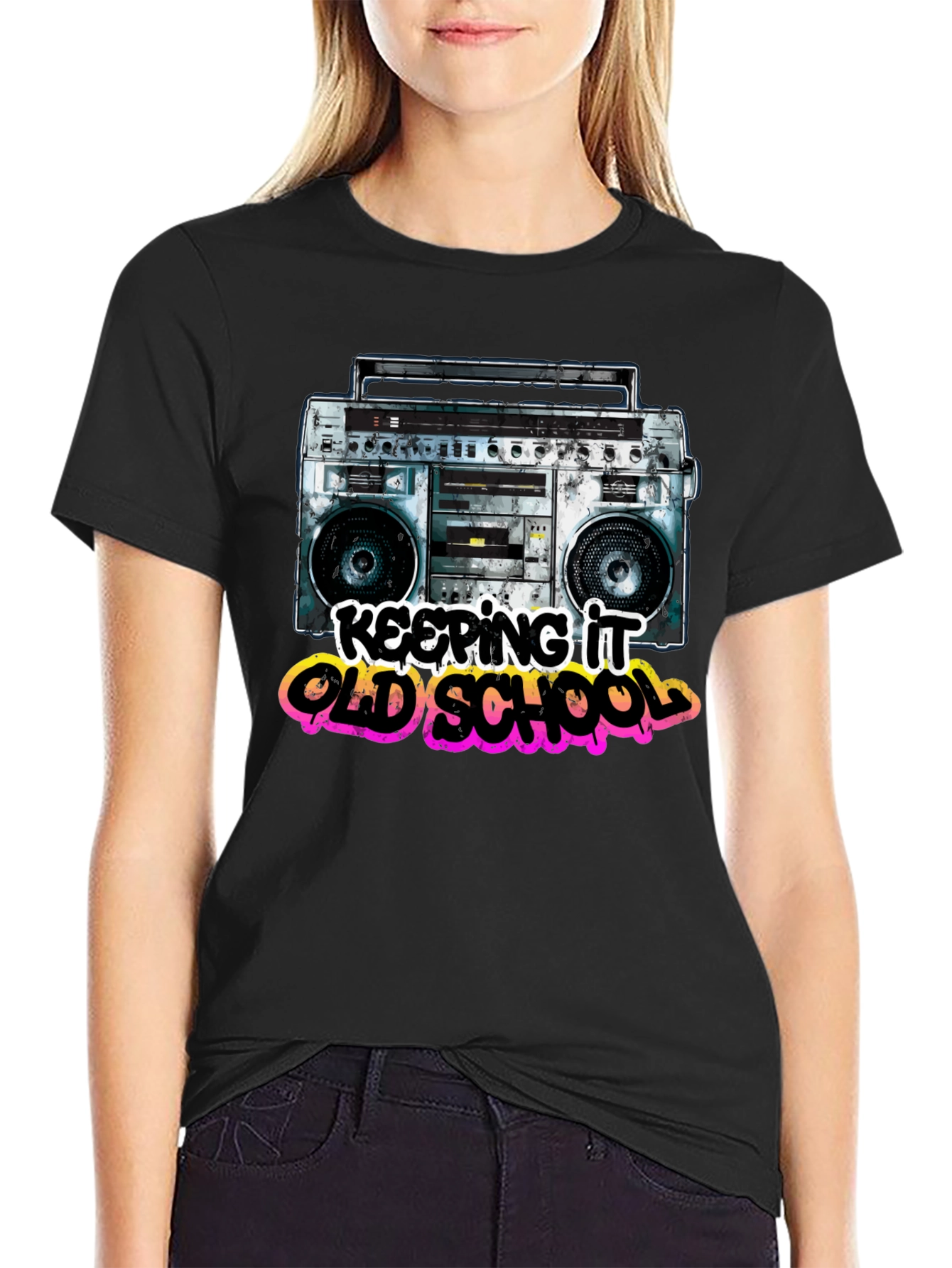Retro Boombox T-Shirt - Keeping it Old School