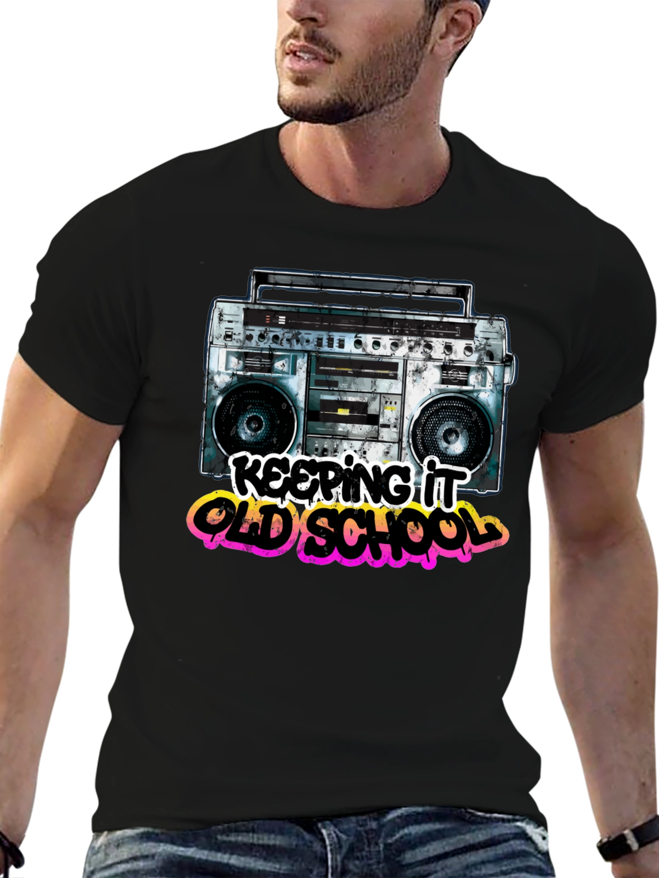 Retro Boombox T-Shirt - Keeping it Old School