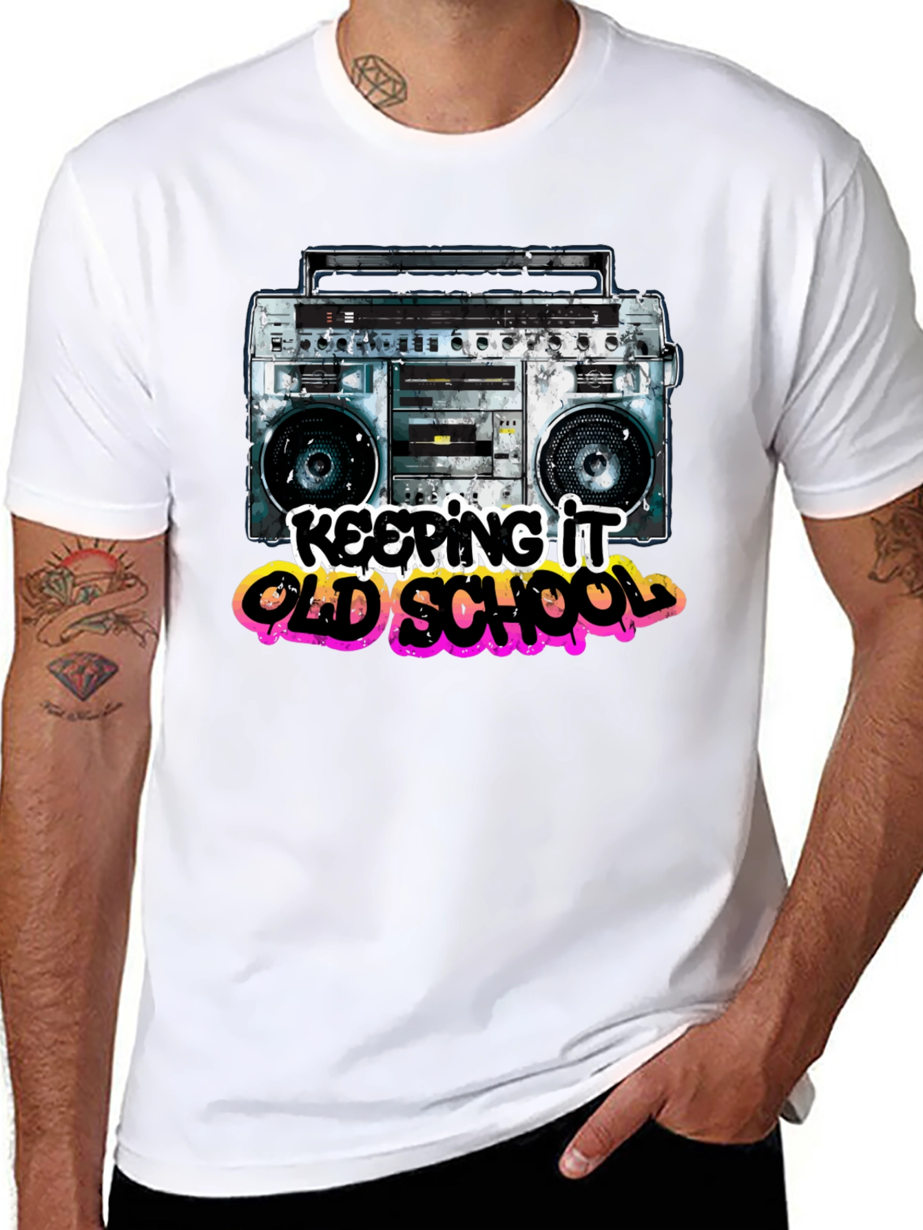 Retro Boombox T-Shirt - Keeping it Old School
