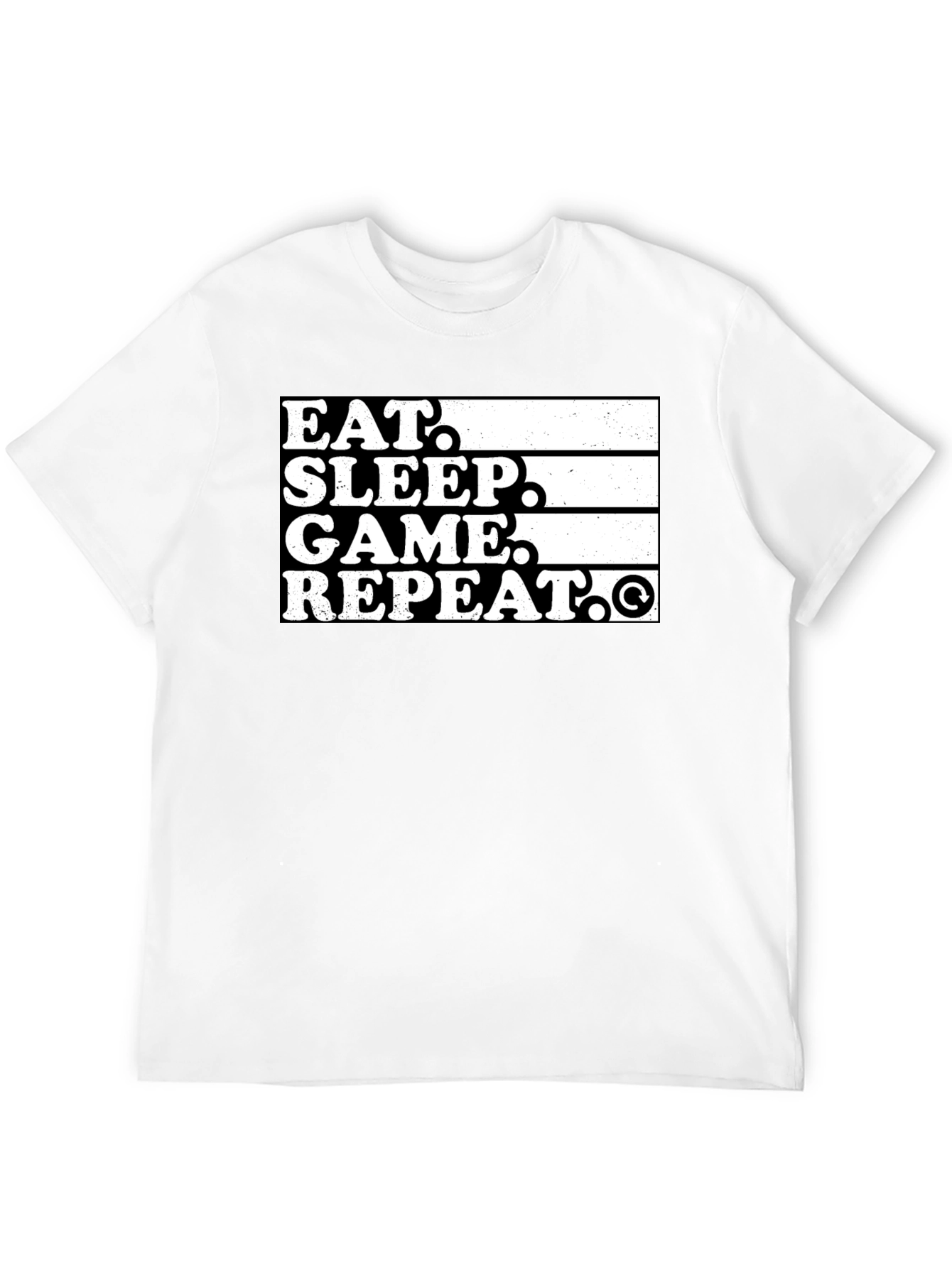 Eat Sleep Game Repeat Black Graphic Tee