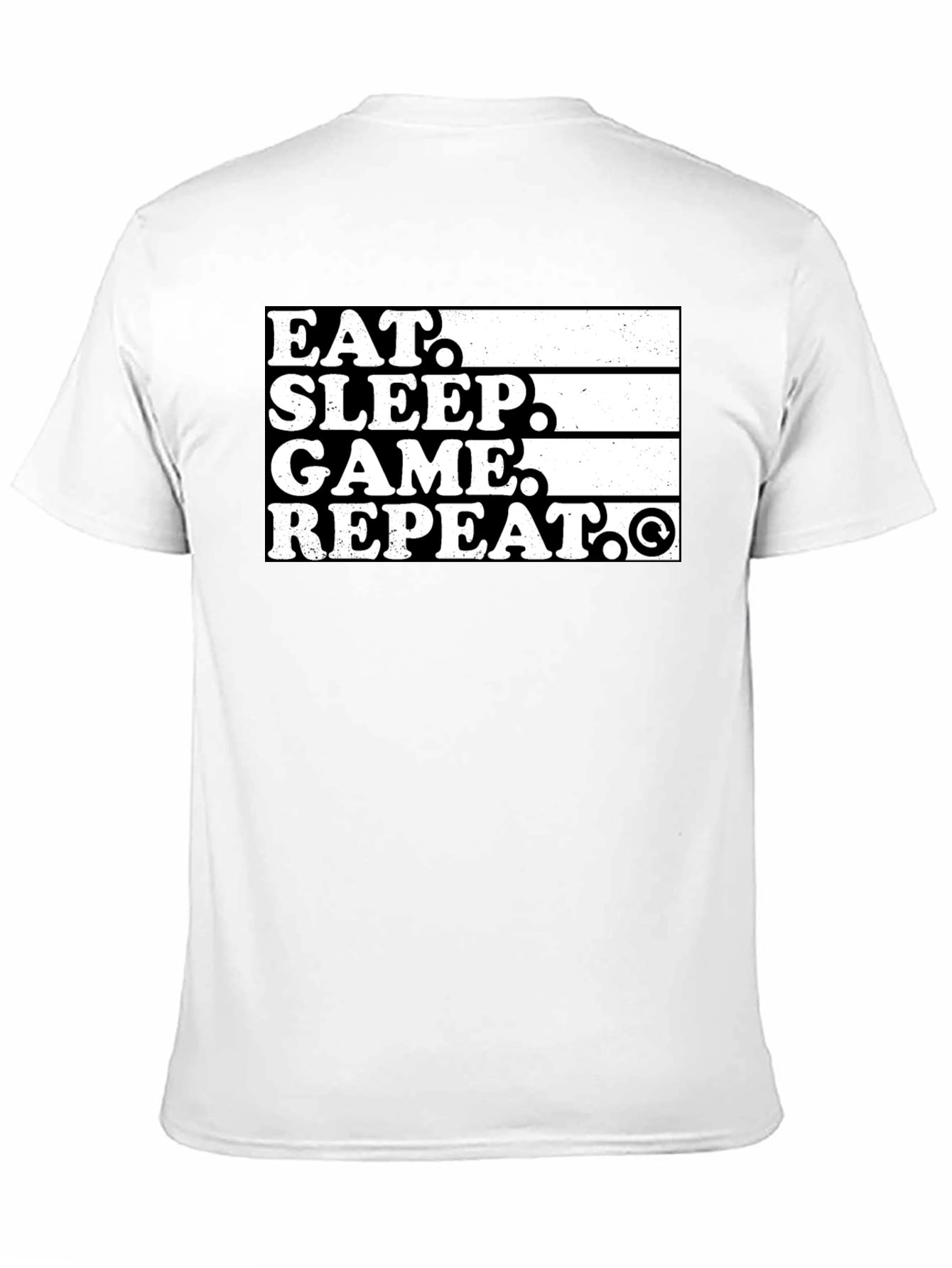 Eat Sleep Game Repeat Black Graphic Tee