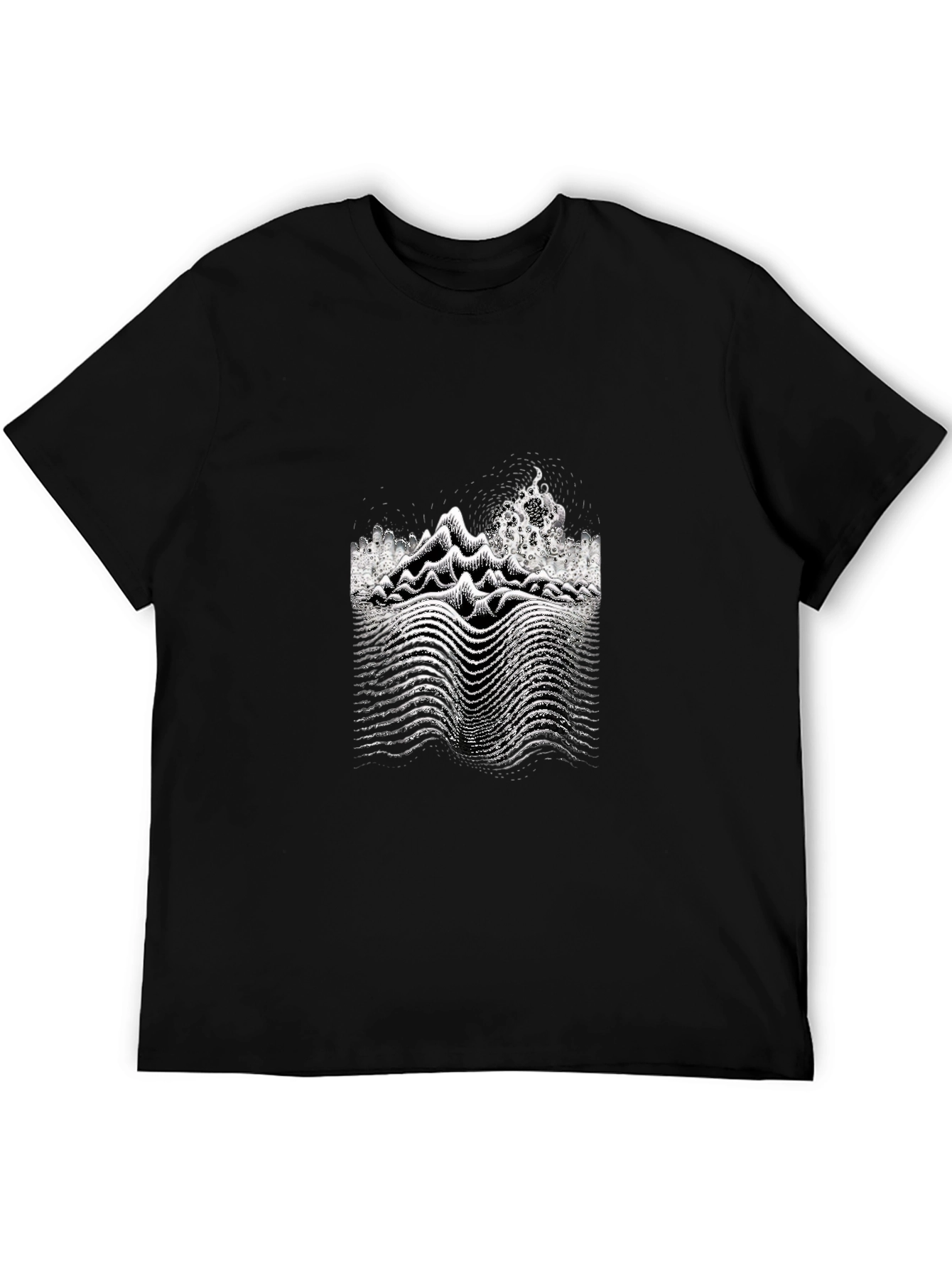 Unique Graphic Print Black T-Shirt
