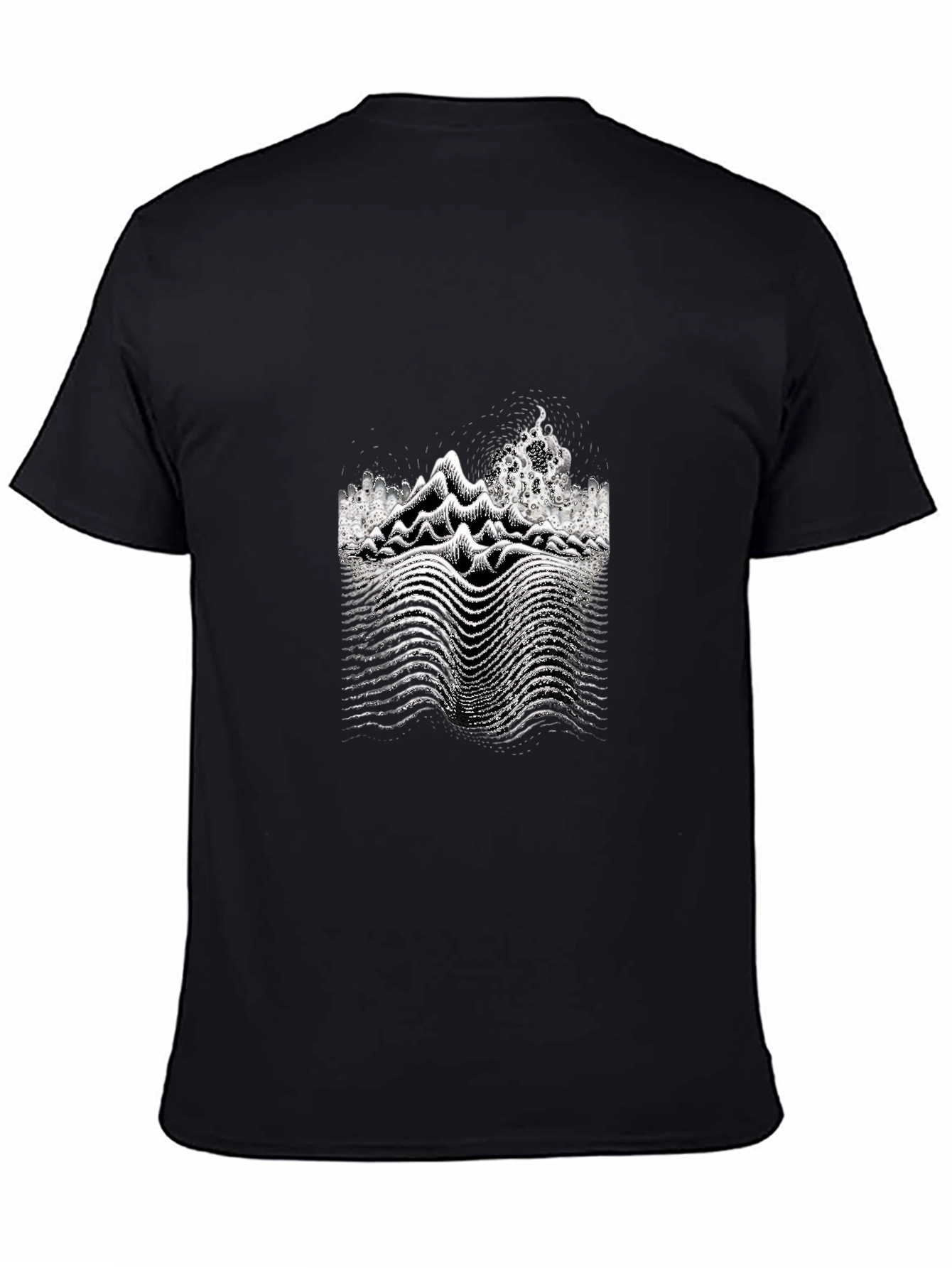 Unique Graphic Print Black T-Shirt