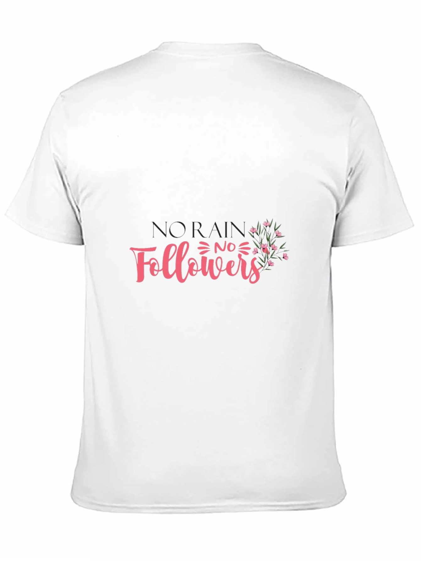 No Rain No Flowers Graphic T-Shirt - Black