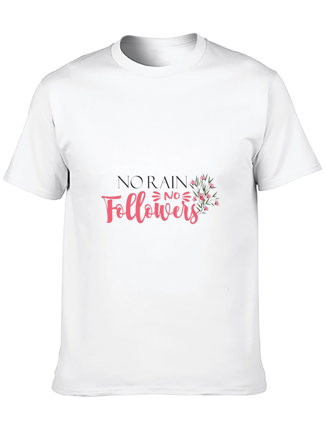 No Rain No Flowers Graphic T-Shirt - Black