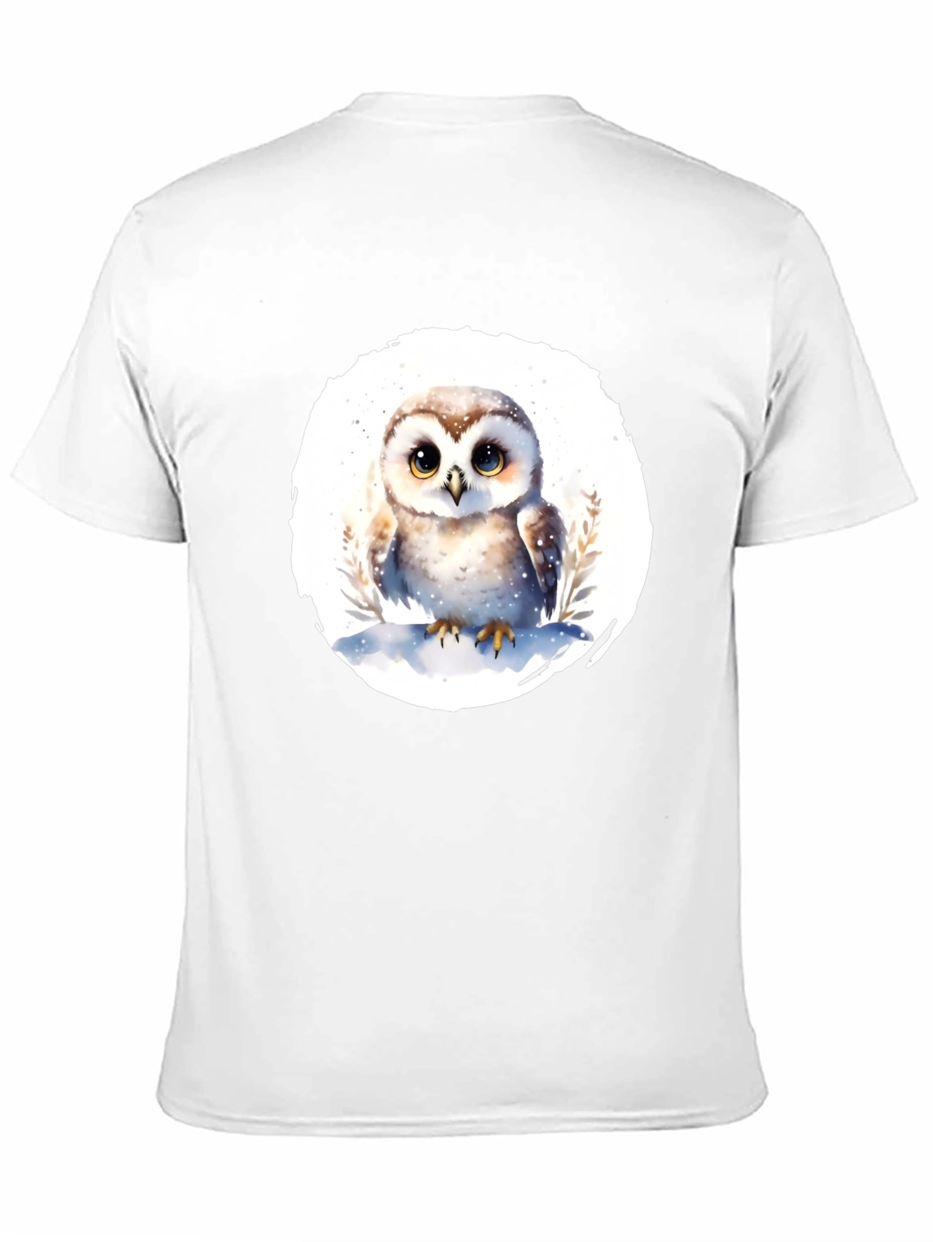 Cute Owl Graphic T-Shirt - Mens Black Tee
