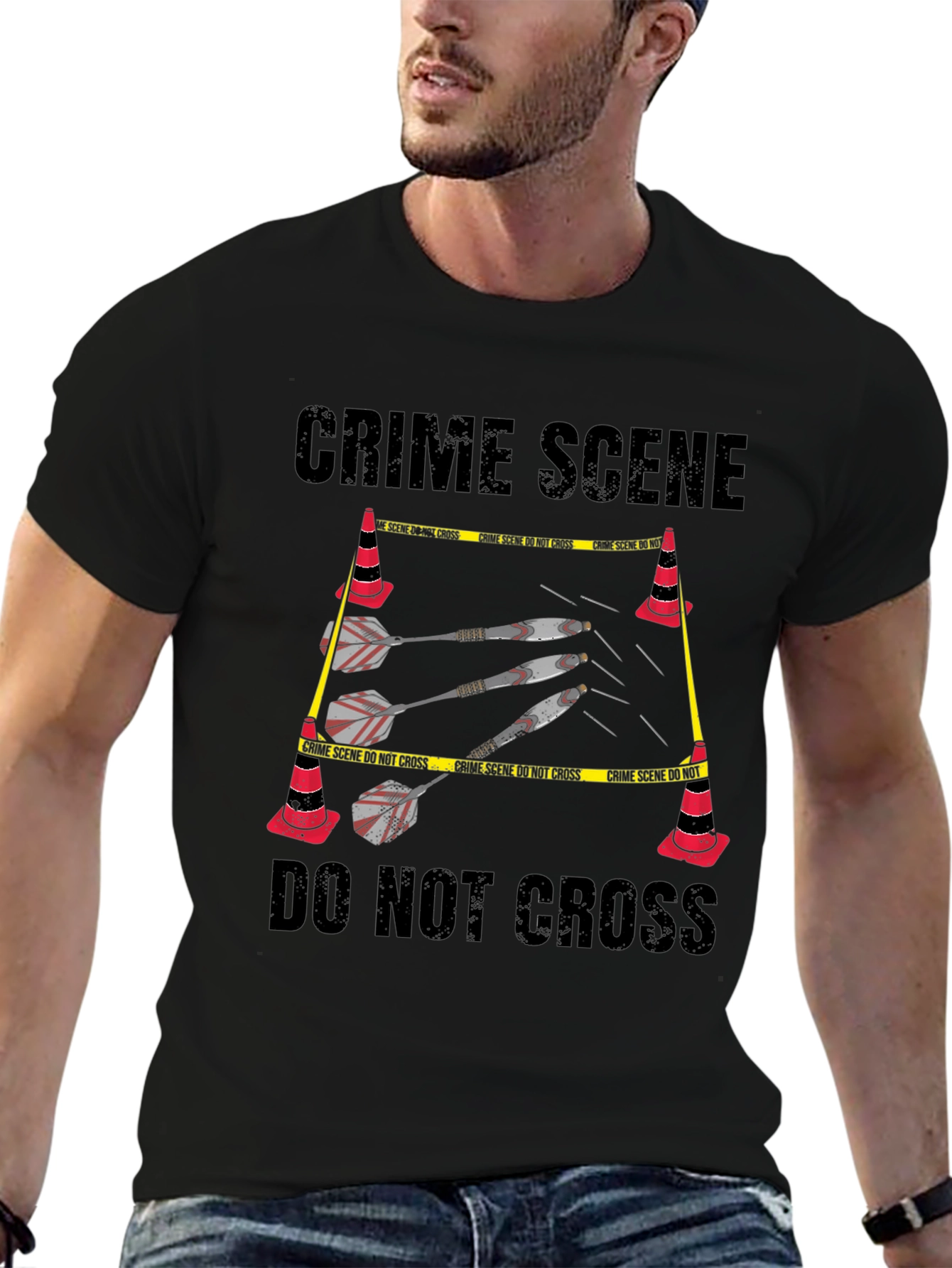 Crime Scene Darts Graphic T-Shirt