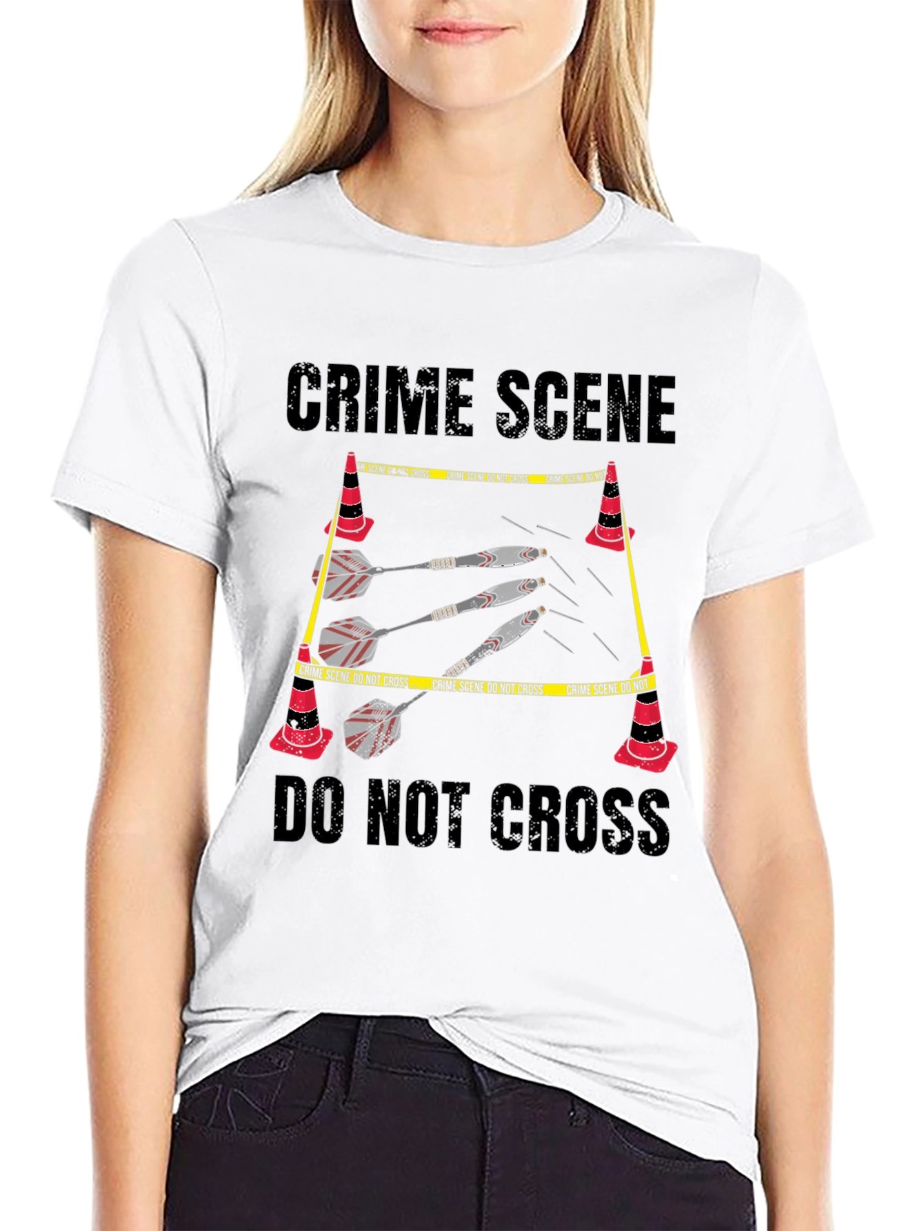 Crime Scene Darts Graphic T-Shirt
