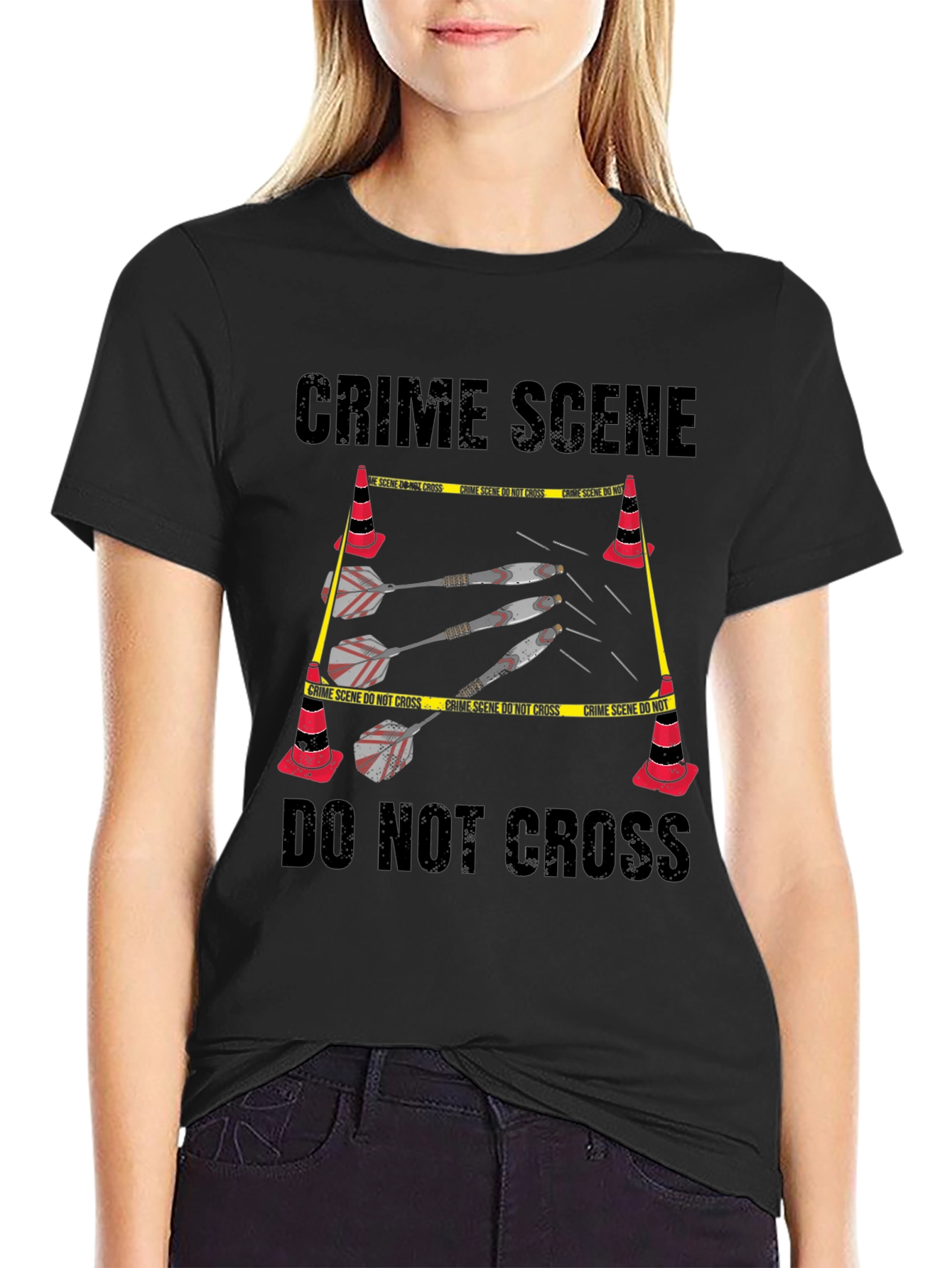 Crime Scene Darts Graphic T-Shirt