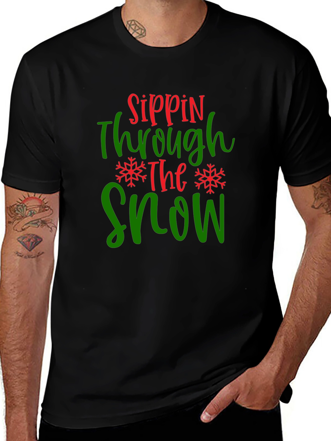 Sippin Through The Snow Graphic Tee