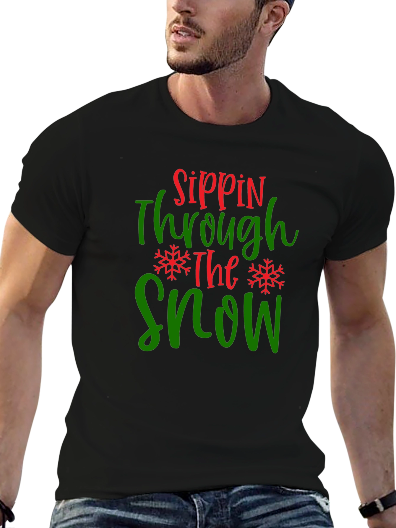 Sippin Through The Snow Graphic Tee