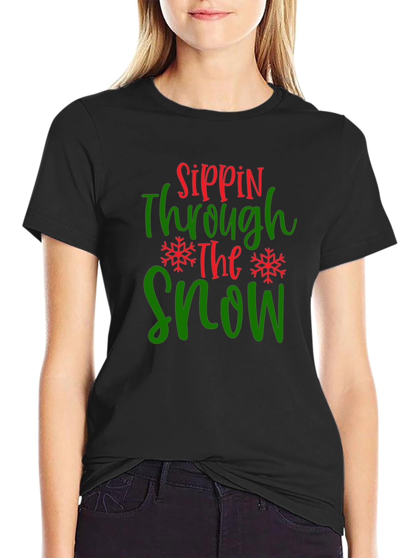 Sippin Through The Snow Graphic Tee