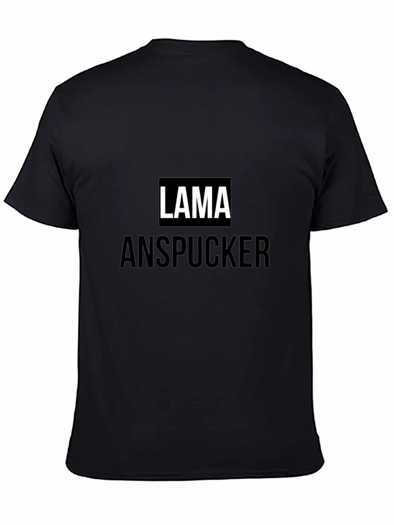 Lama Anspucker Black T-Shirt