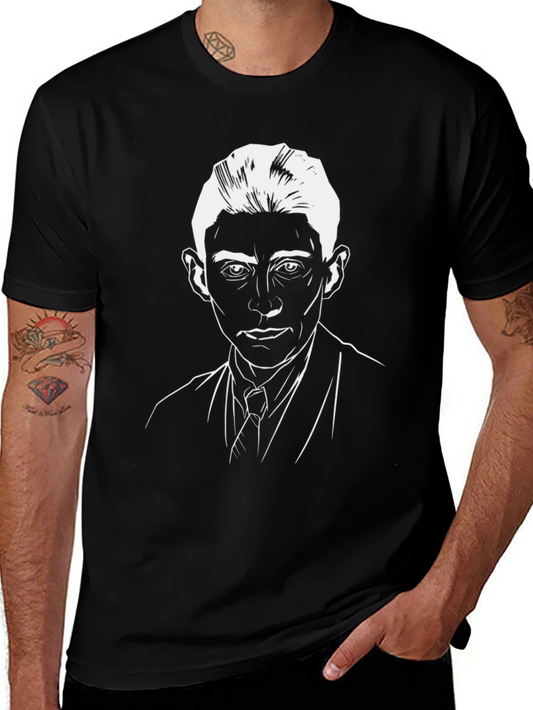 Kafka Portrait Graphic T-Shirt - Black