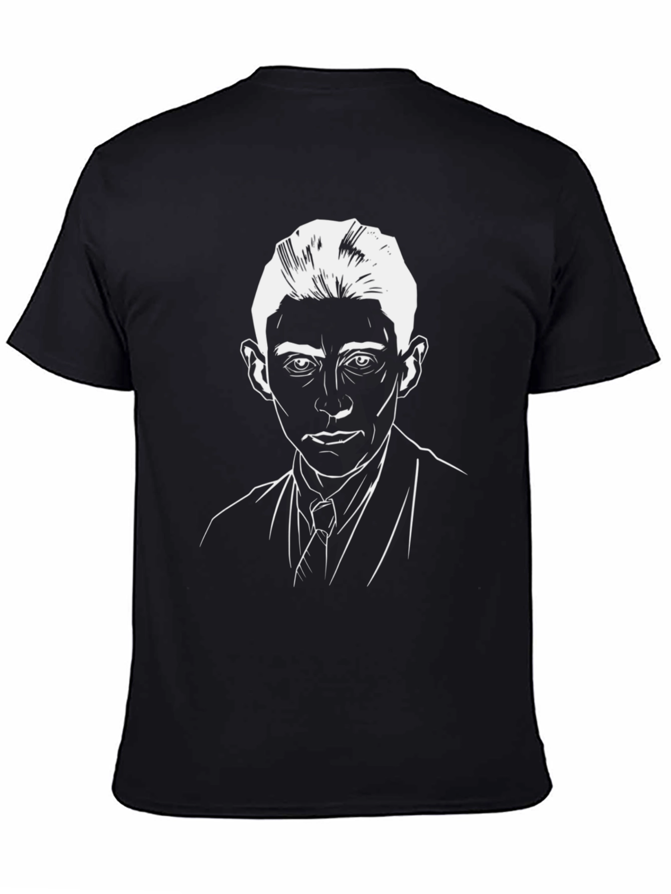 Kafka Portrait Graphic T-Shirt - Black