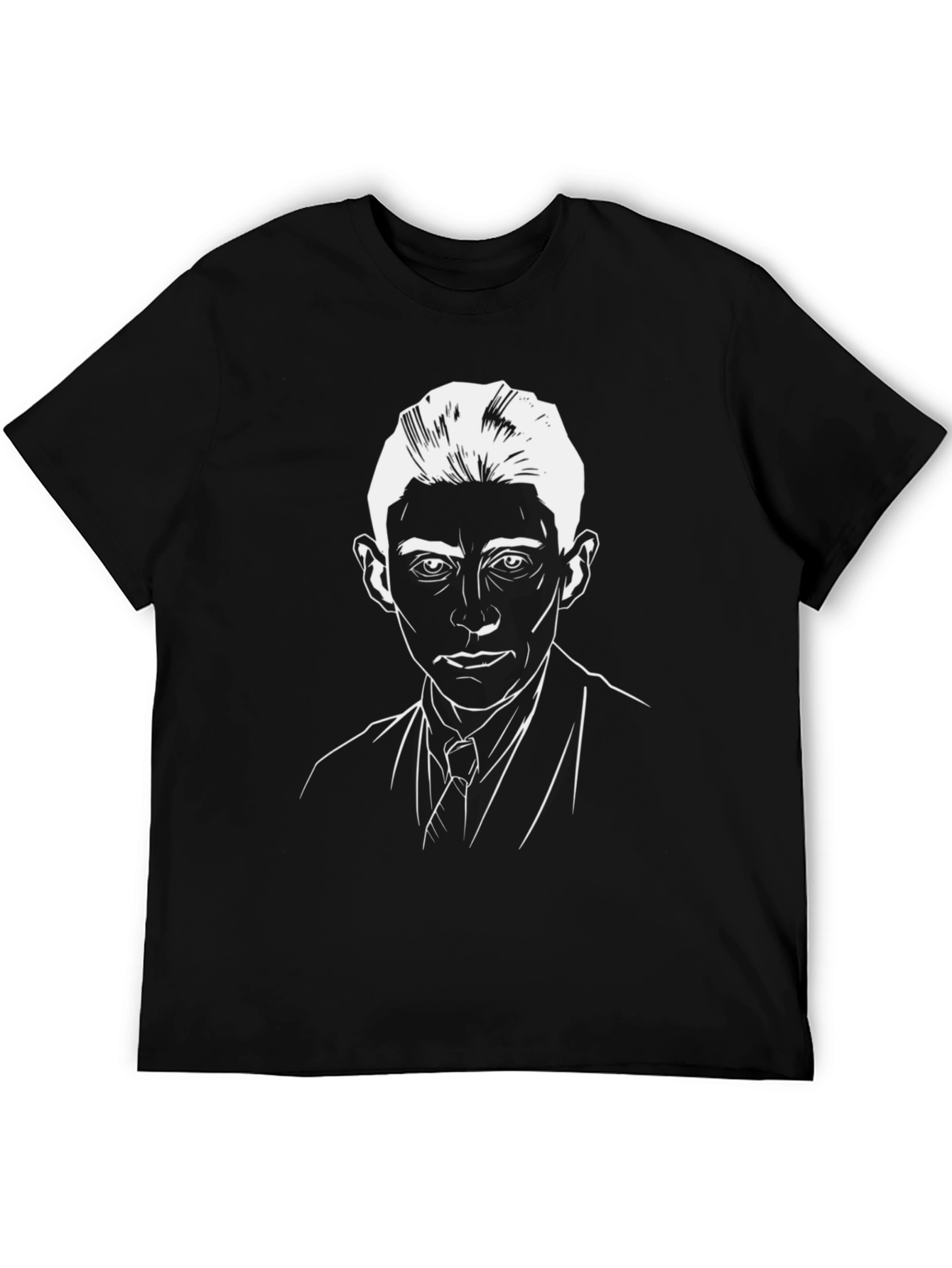 Kafka Portrait Graphic T-Shirt - Black