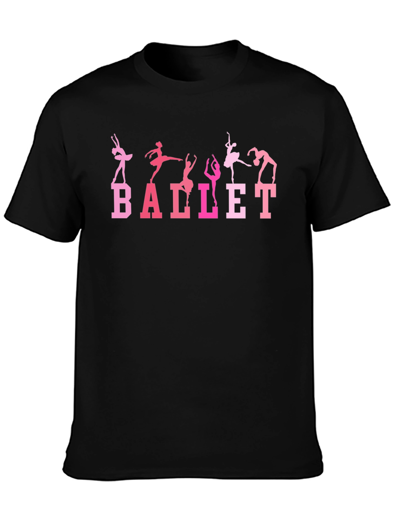 Ballet Dancer Graphic Tee - Black Cotton T-Shirt