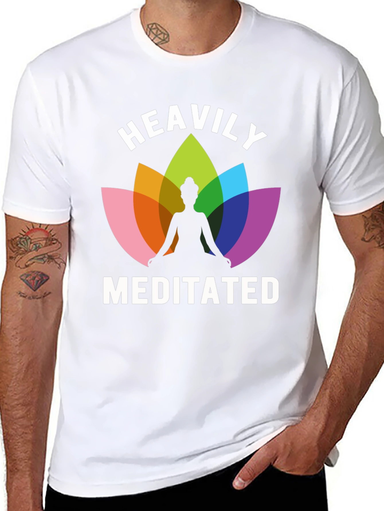 Heavily Meditated Lotus T-Shirt - Yoga & Mindfulness