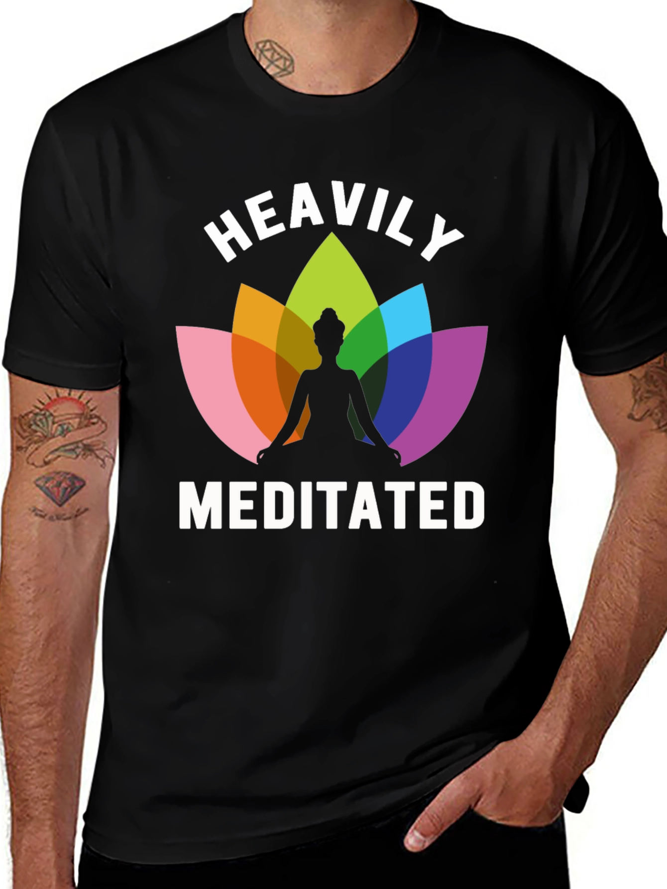 Heavily Meditated Lotus T-Shirt - Yoga & Mindfulness