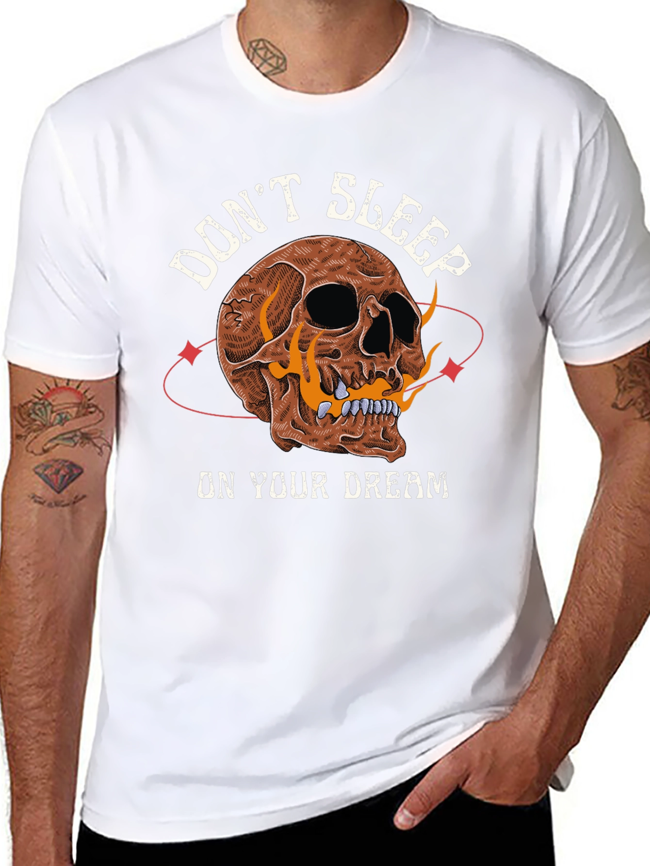 Dont Sleep On Your Dream Skull Graphic T-Shirt