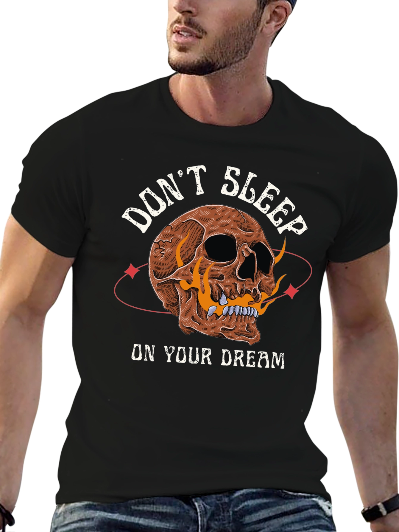 Dont Sleep On Your Dream Skull Graphic T-Shirt