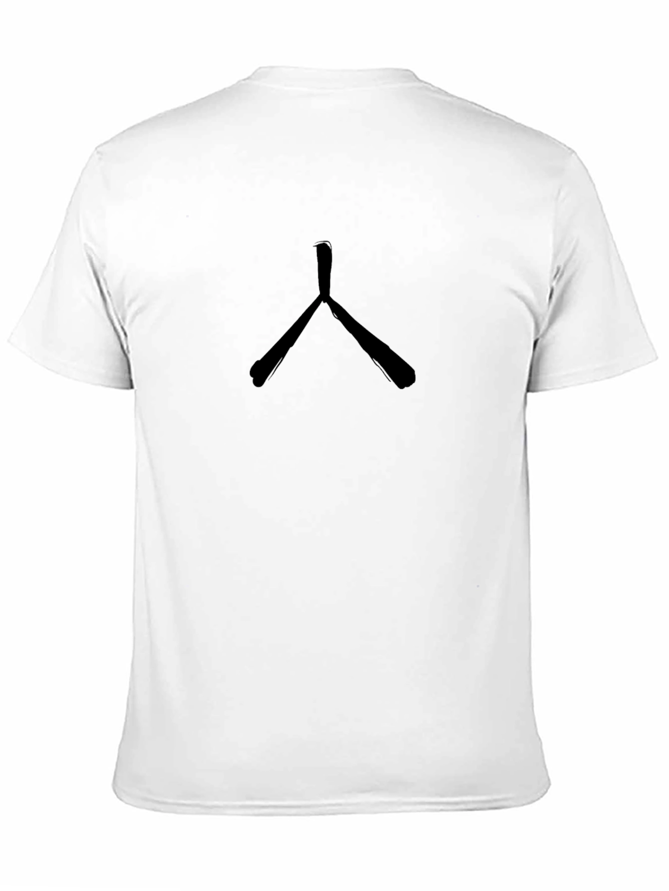 Mens Black T-Shirt with Oars Graphic