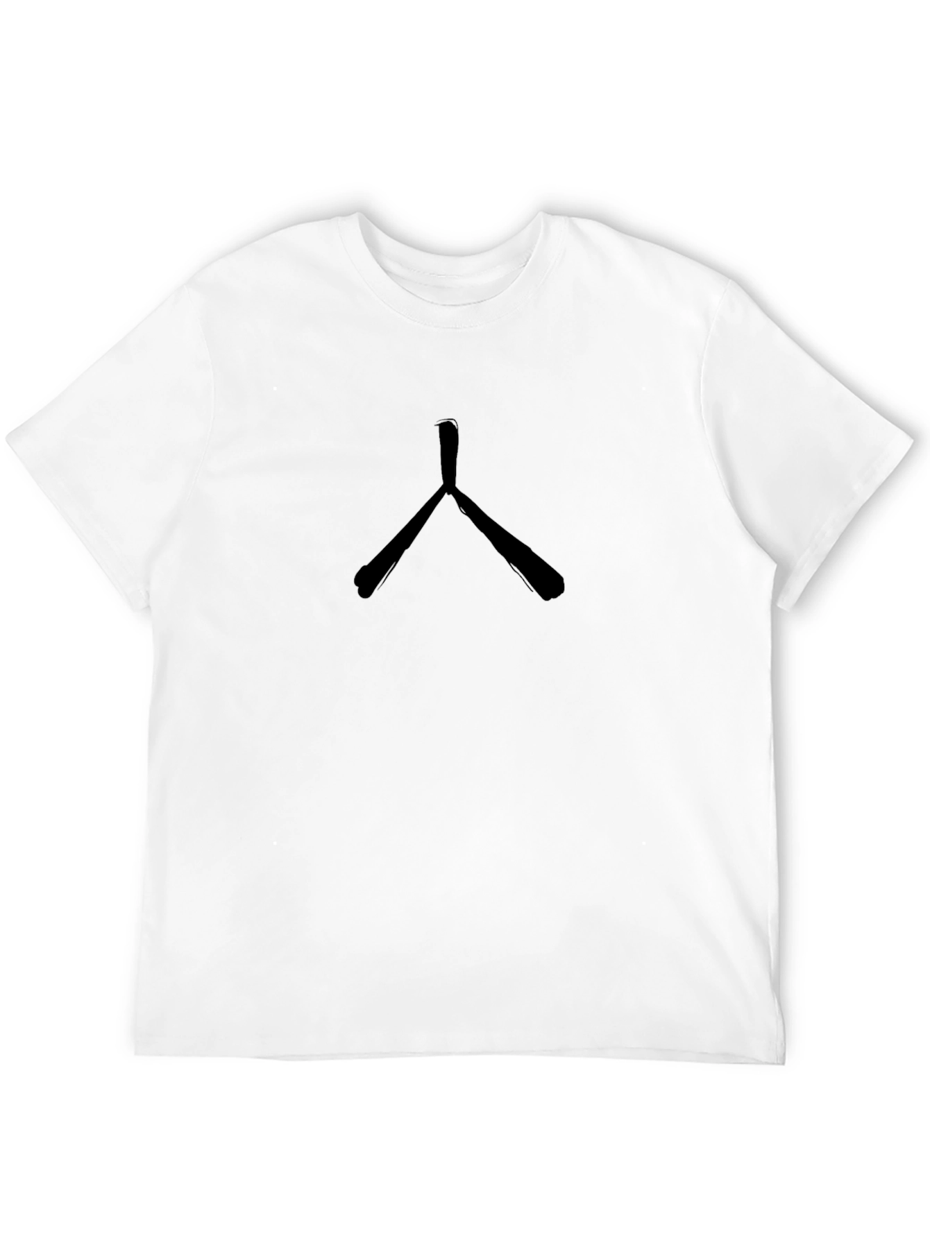 Mens Black T-Shirt with Oars Graphic