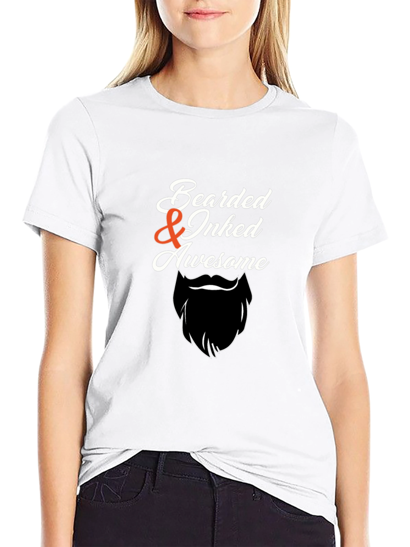 Bearded & Inked Awesome Graphic T-Shirt
