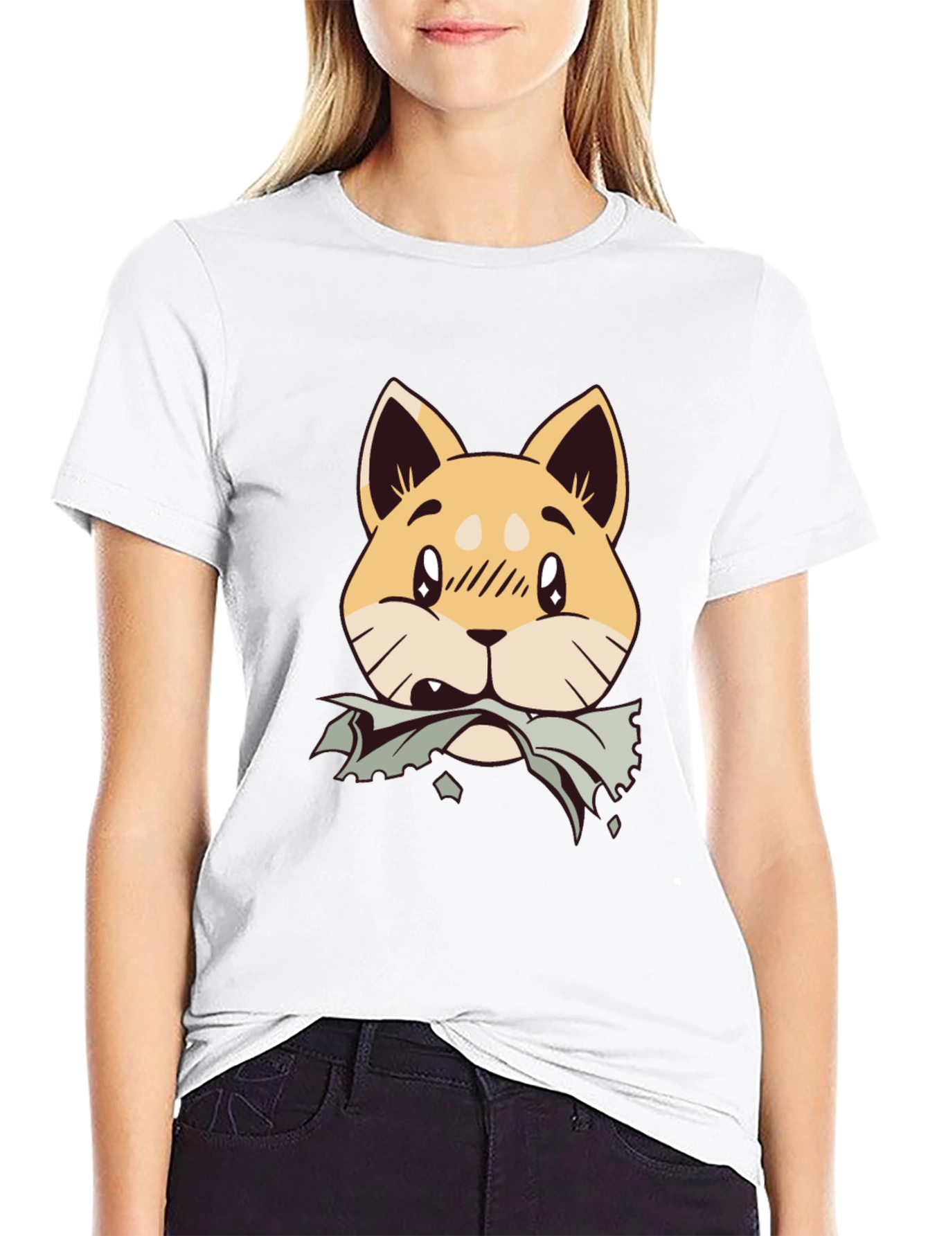 Cartoon Dog Chewing Tee