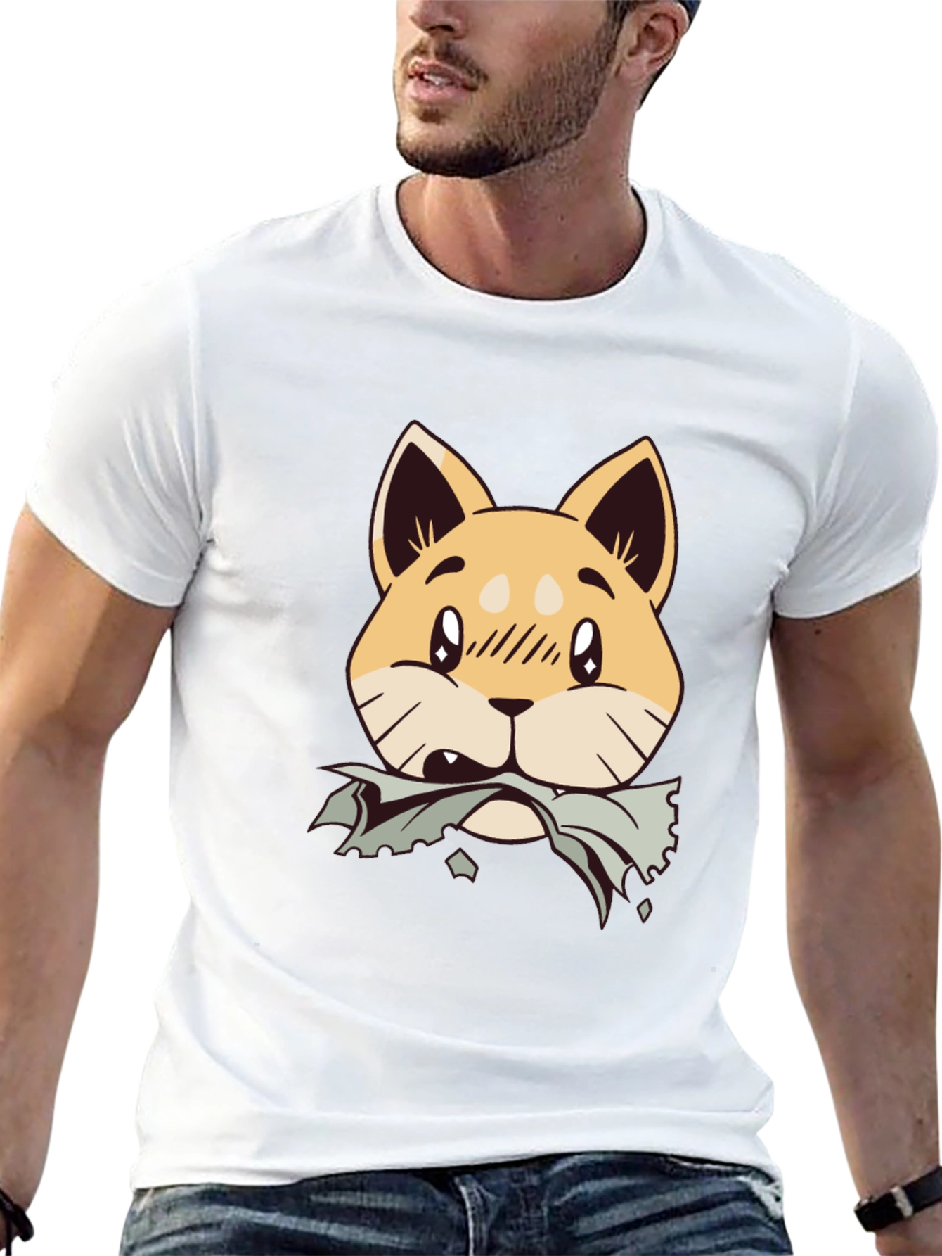 Cartoon Dog Chewing Tee