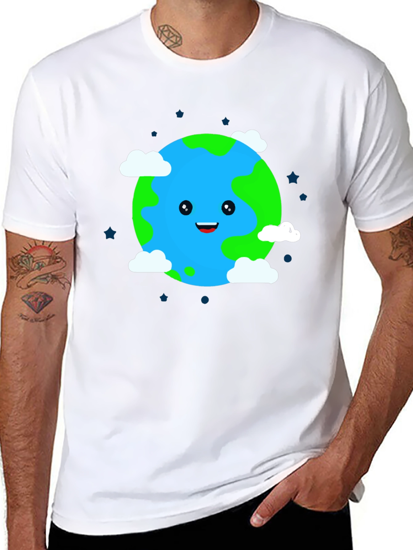 Cartoon Earth Graphic Tee