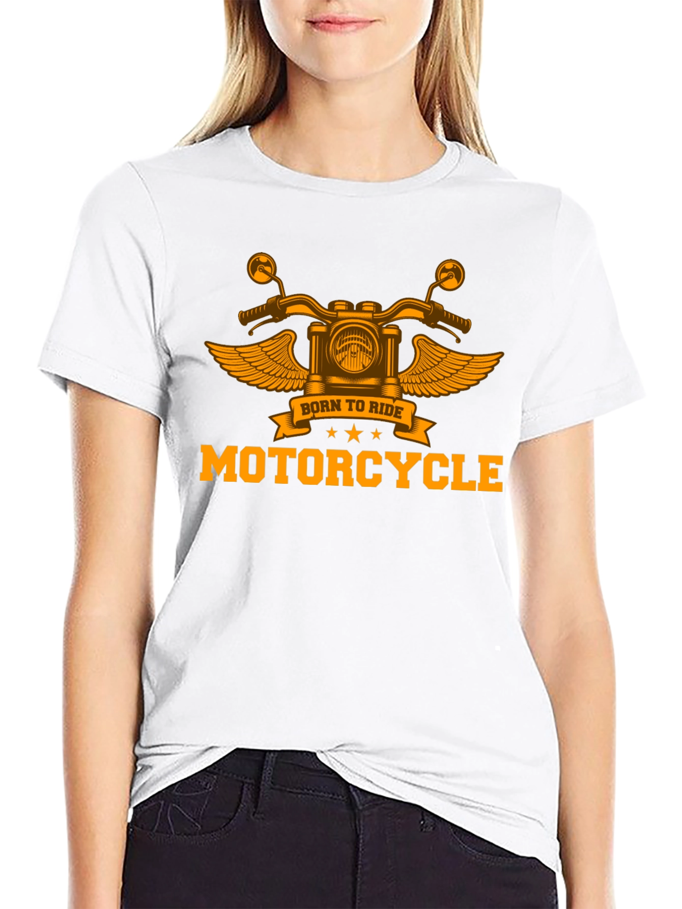 Born To Ride Motorcycle Graphic T-Shirt