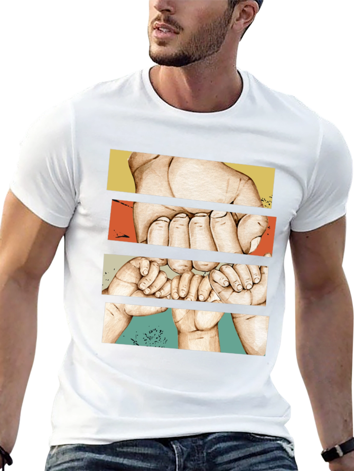 Dad & Baby Finger Hold Graphic Tee