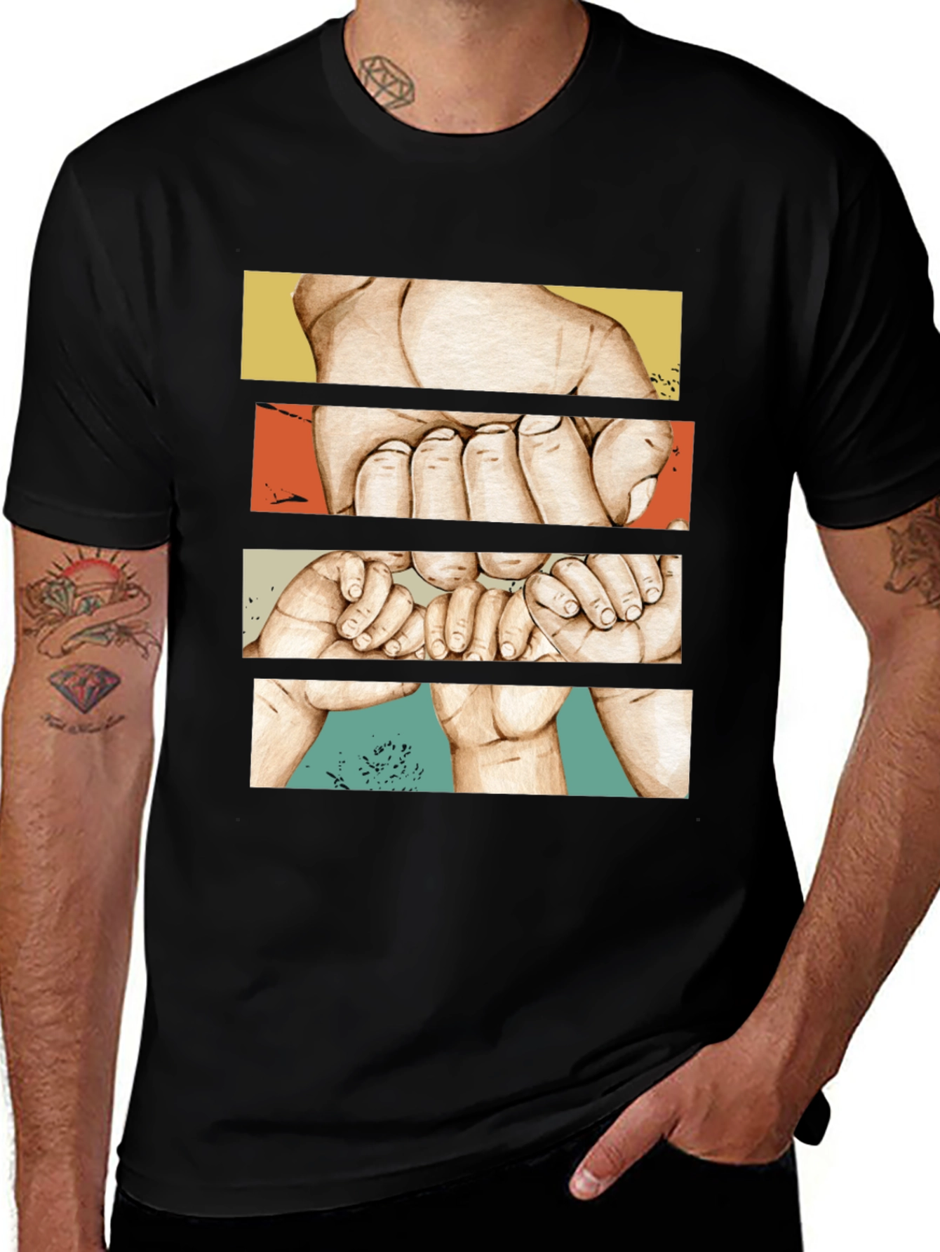 Dad & Baby Finger Hold Graphic Tee