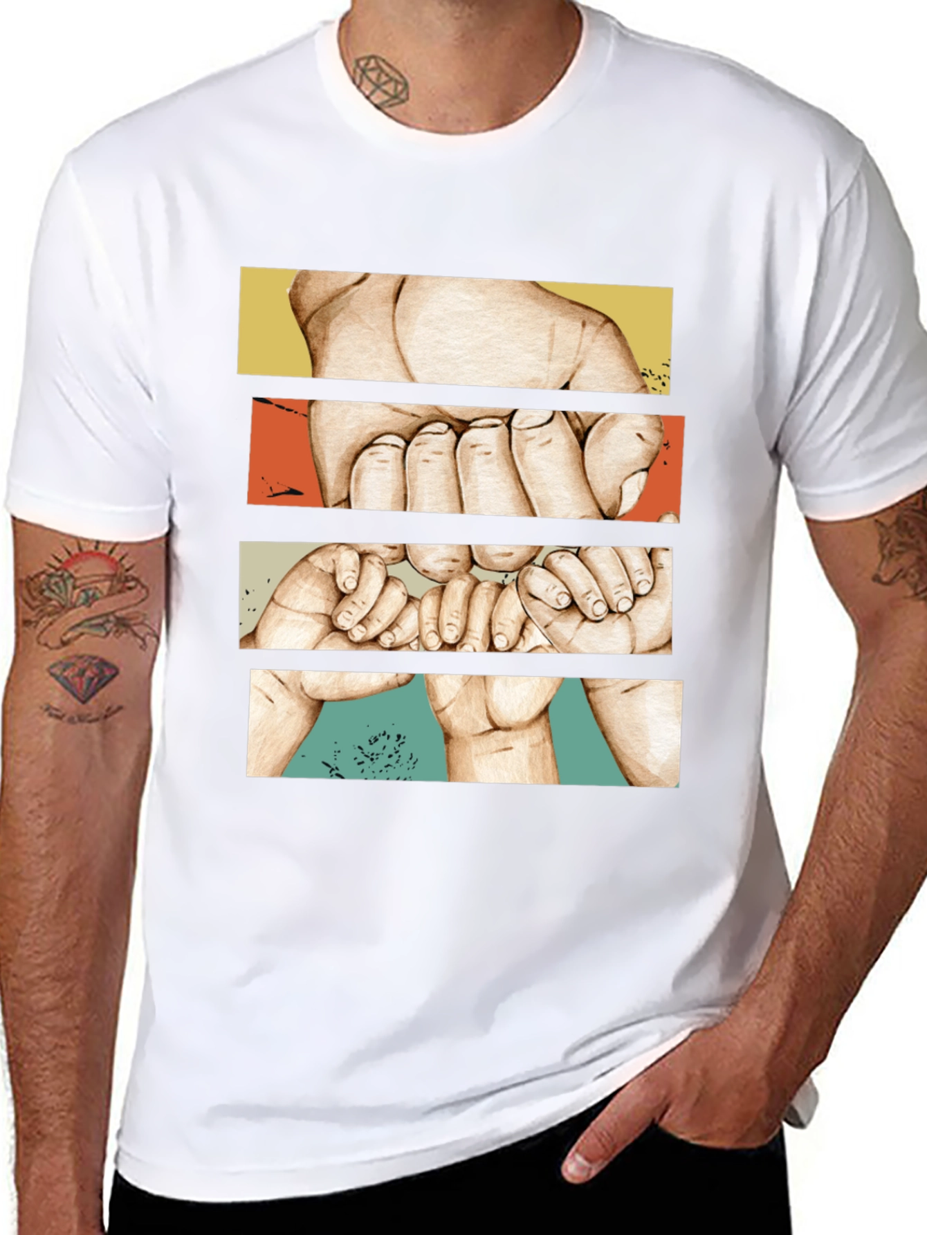 Dad & Baby Finger Hold Graphic Tee