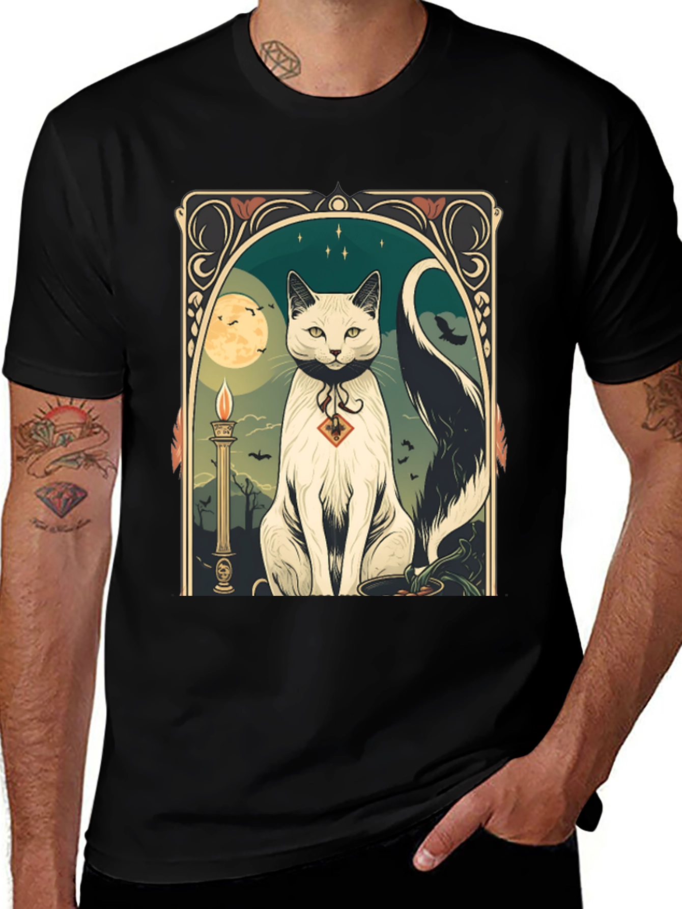 Halloween Cat Graphic Tee