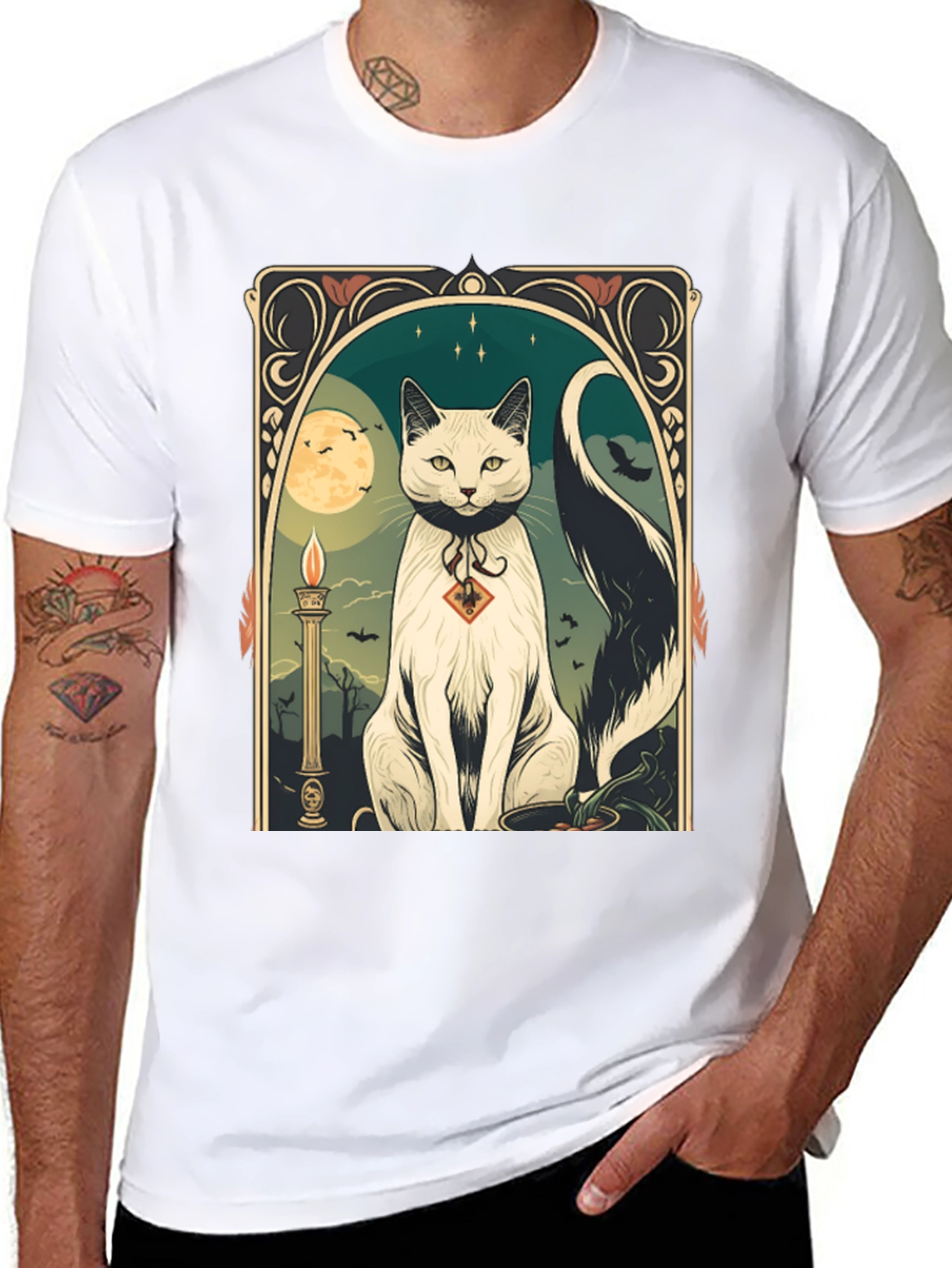 Halloween Cat Graphic Tee