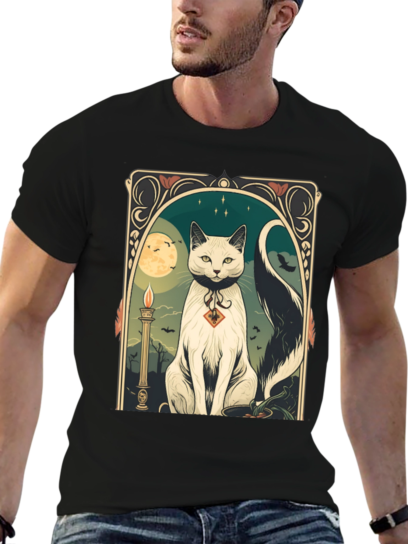 Halloween Cat Graphic Tee