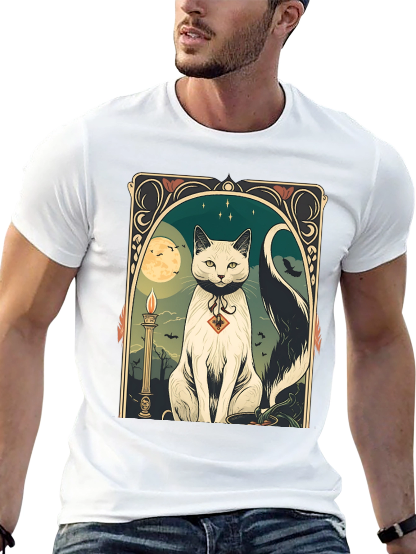 Halloween Cat Graphic Tee