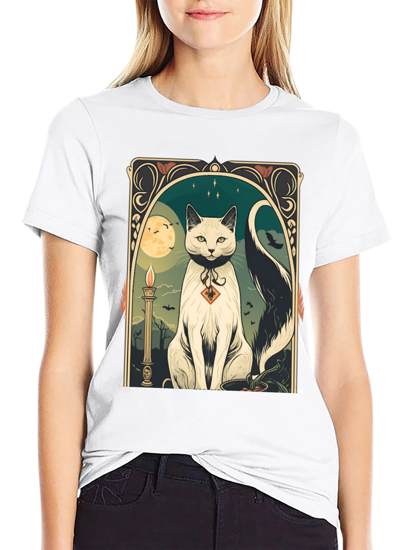Halloween Cat Graphic Tee