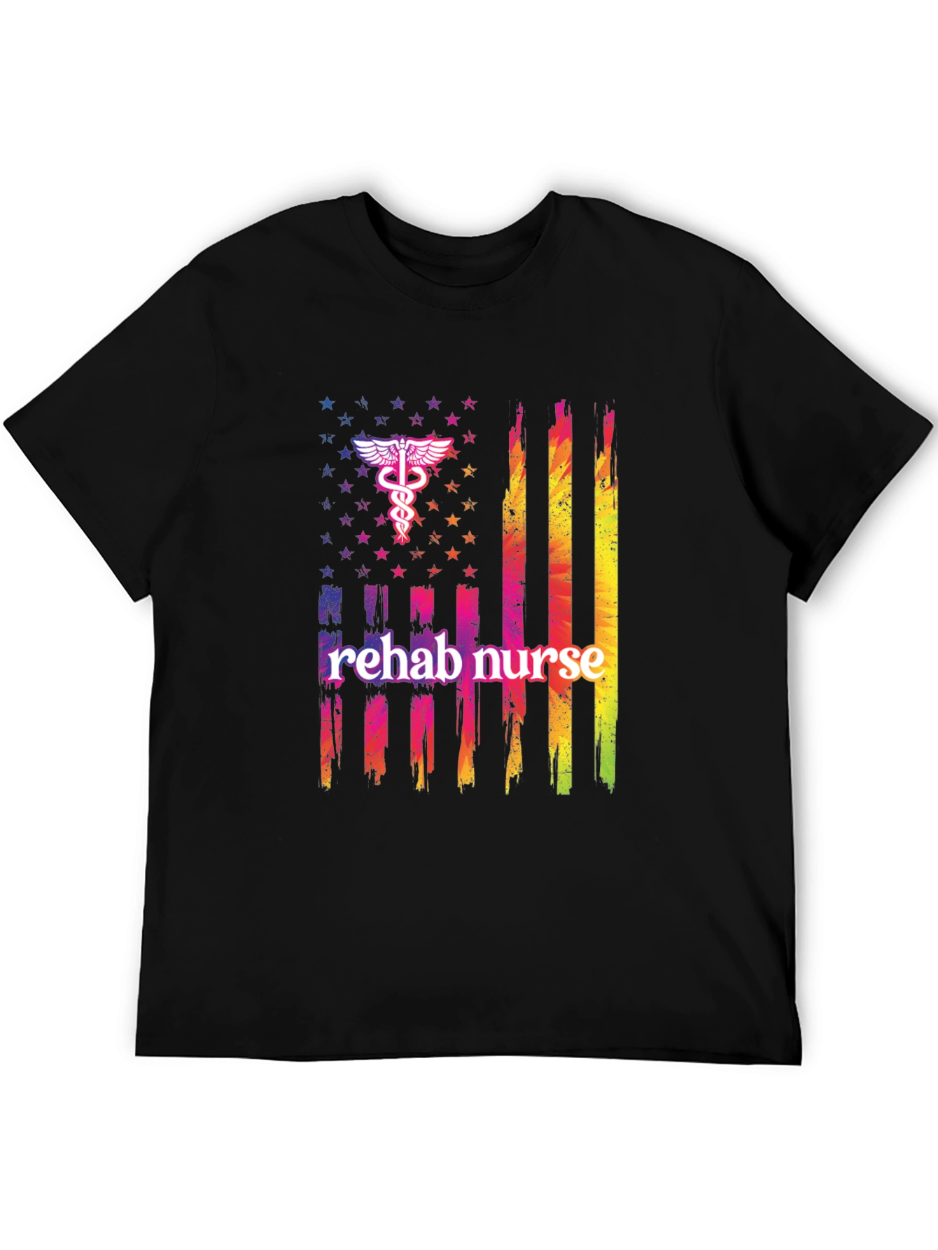 Rehab Nurse American Flag T-Shirt