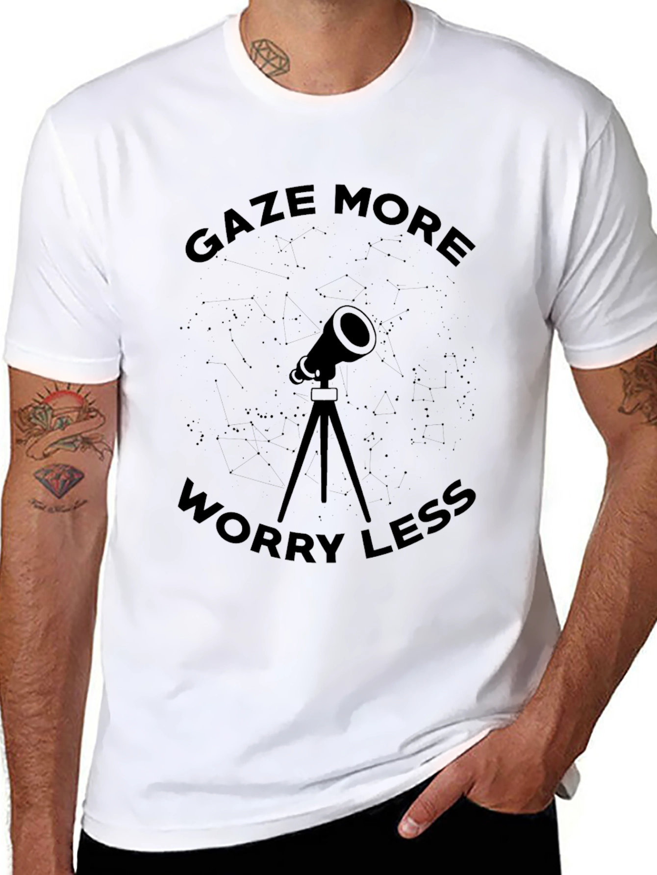 Gaze More Worry Less Graphic Tee